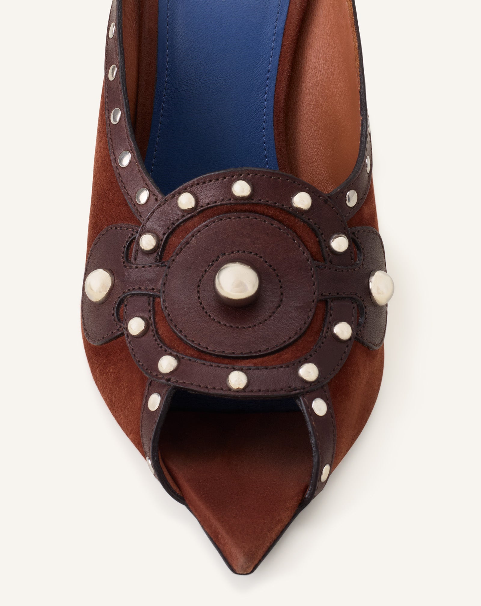 BROWN ECLIPSE ARCH HEELED MULE