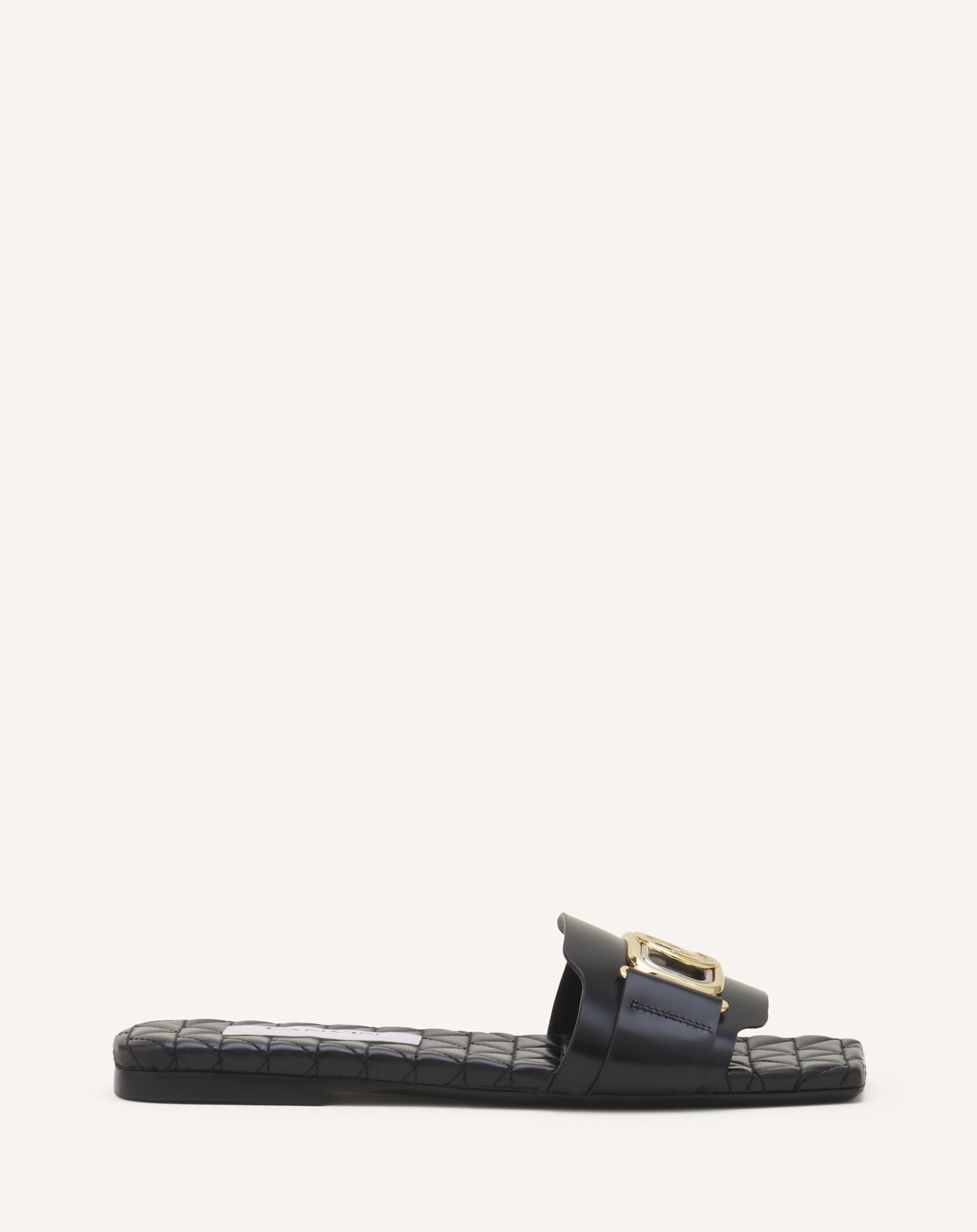 BLACK MOTHER & DAUGHTER FLAT MULE