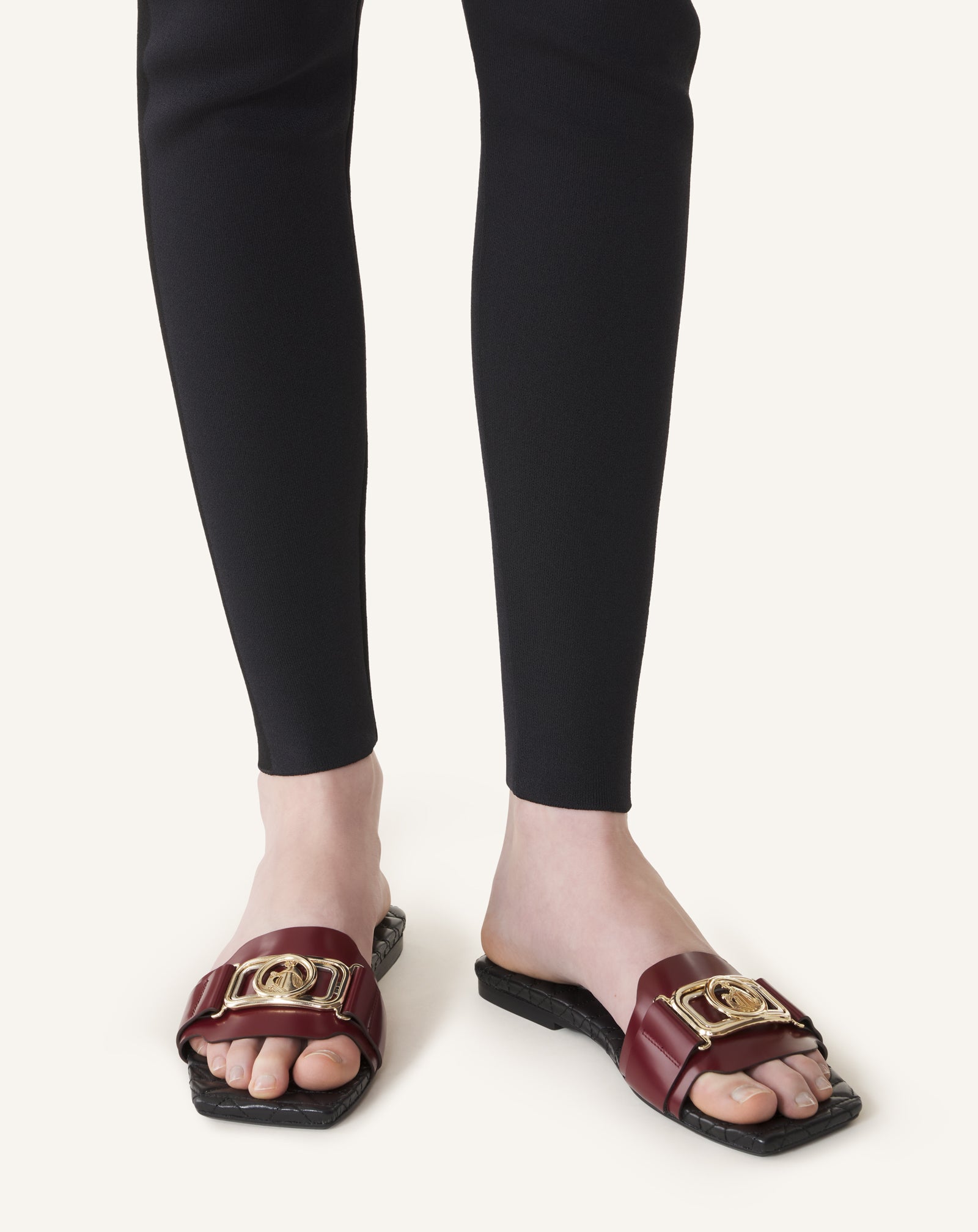 BROWN MOTHER & DAUGHTER FLAT MULE