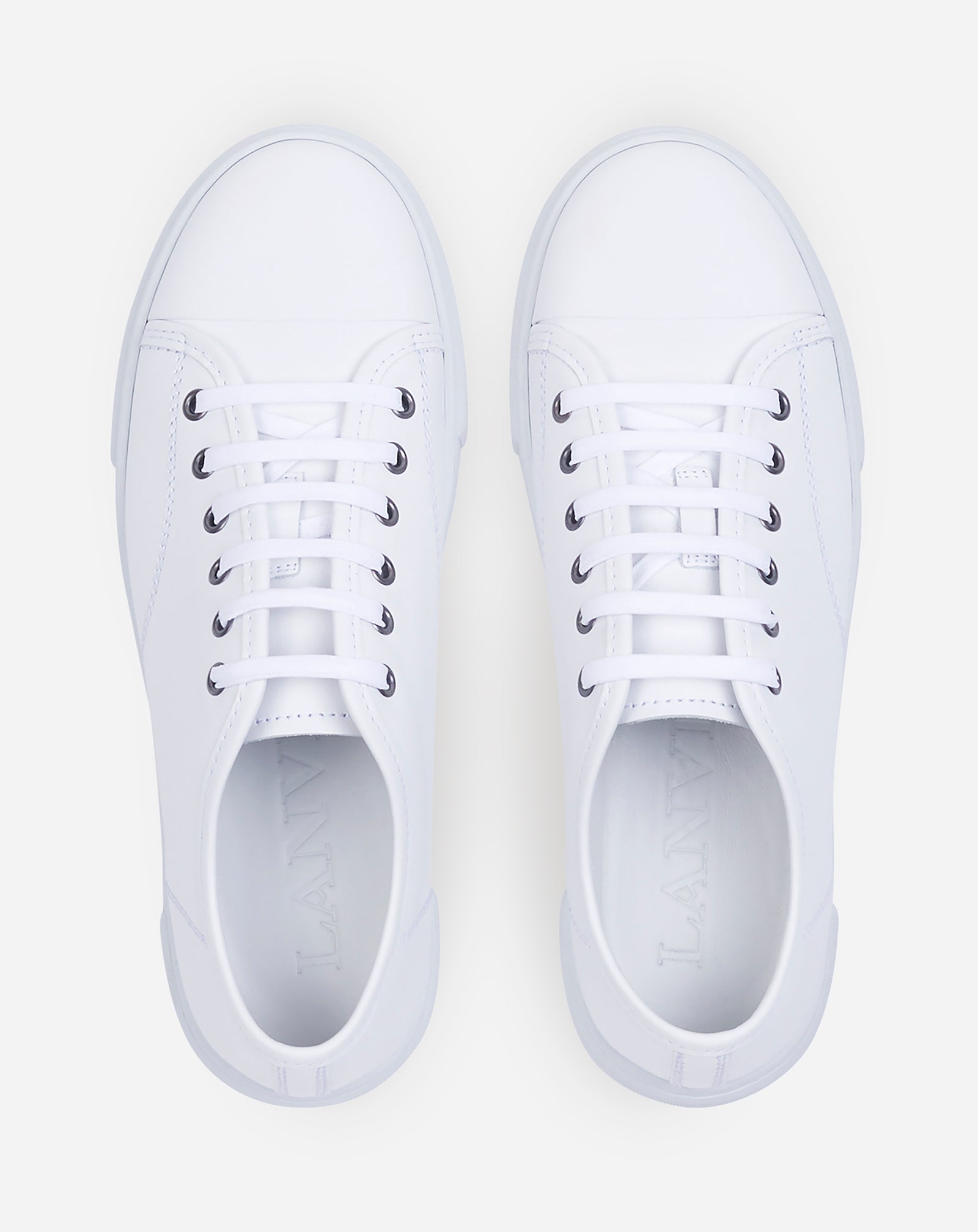 WHITE DBB1 LEATHER SNEAKERS