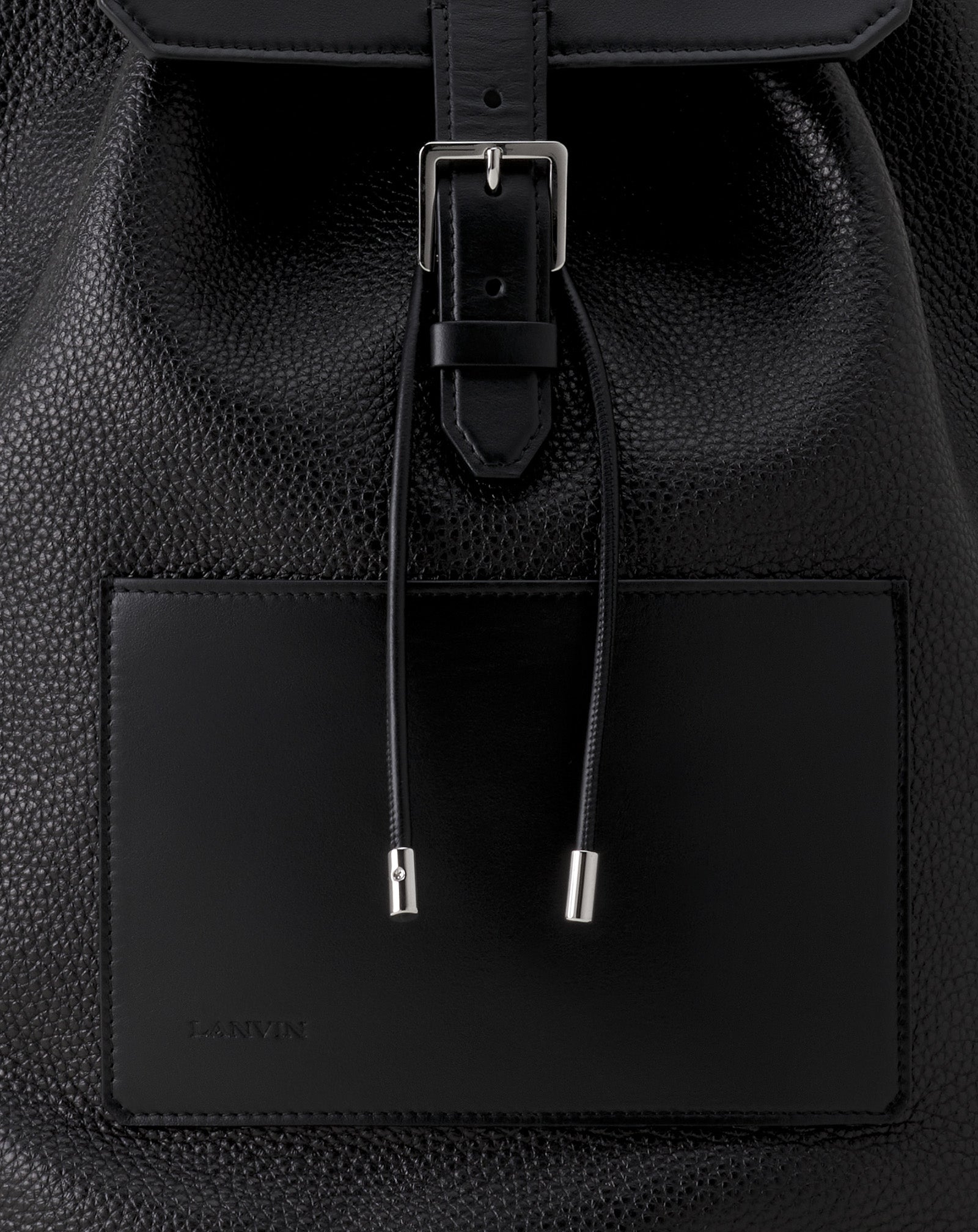 BLACK CATCH BY LANVIN LEATHER BACKPACK