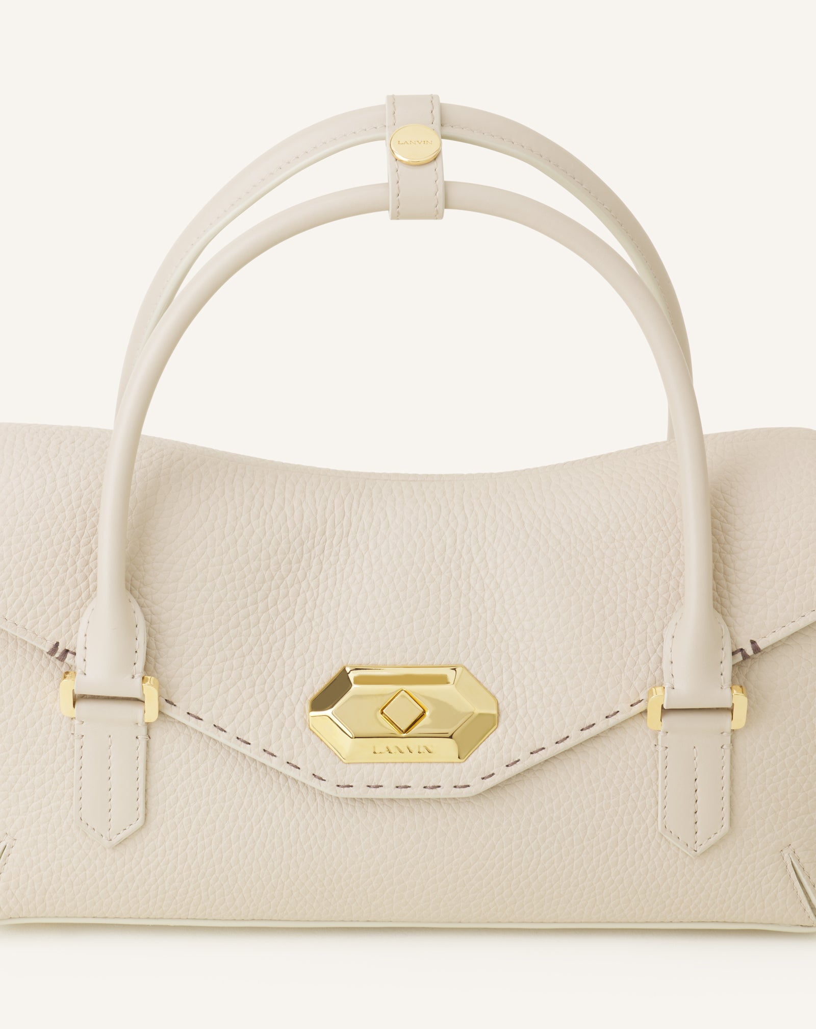WHITE LE CONFIDENT BY LANVIN 26 LEATHER BAG