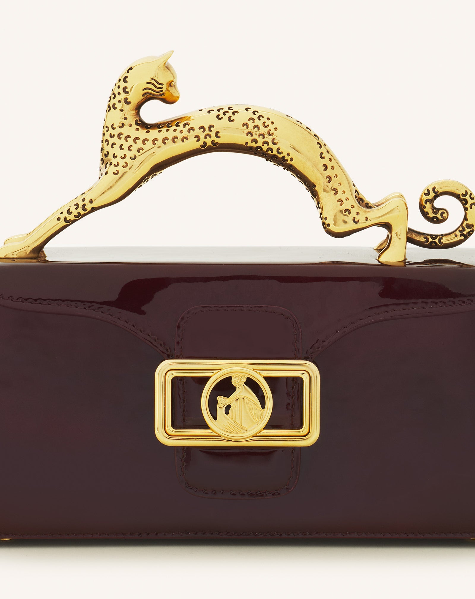 PENCIL CAT NANO PATENT LEATHER BAG