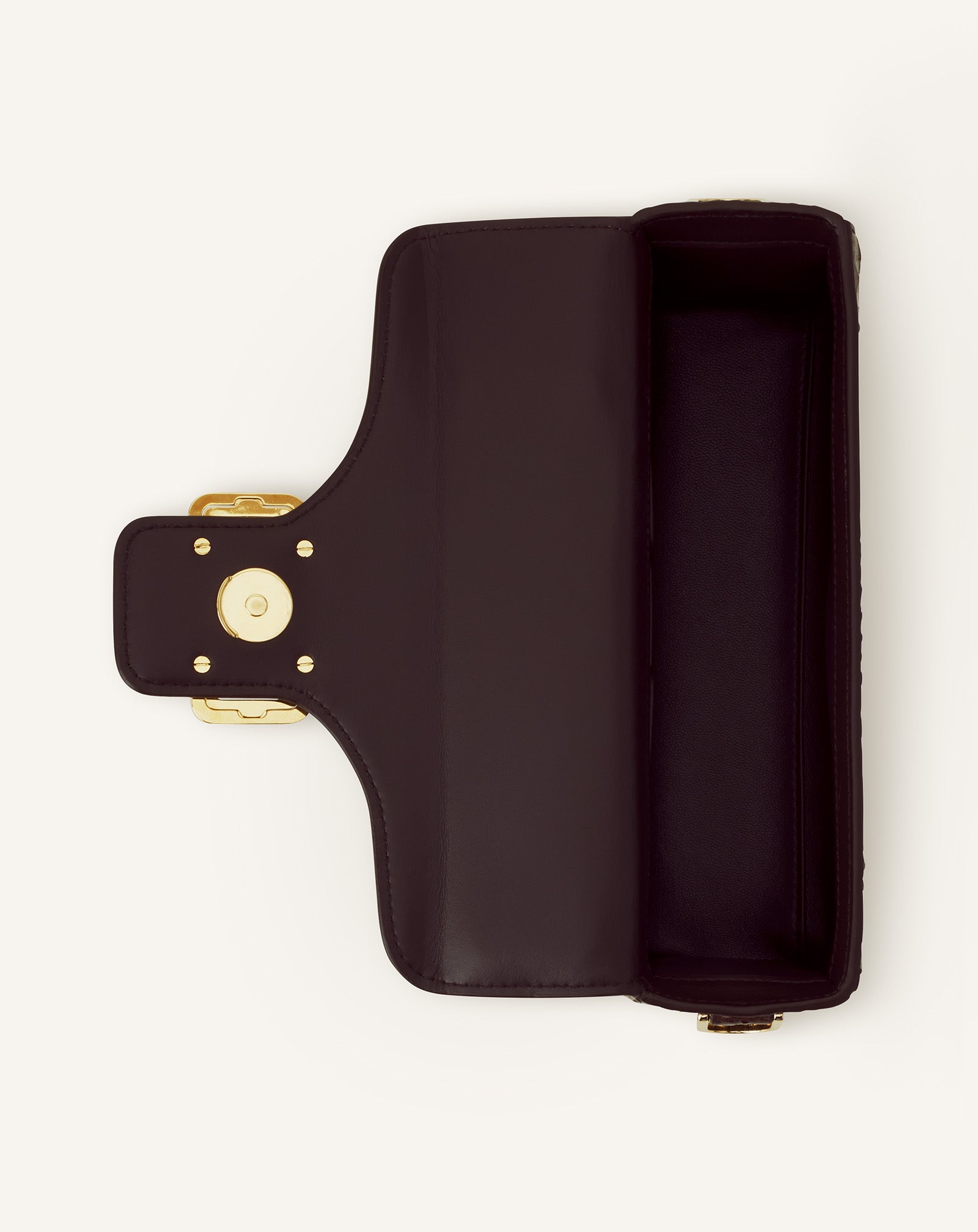 BROWN PENCIL CAT NANO PATENT LEATHER BAG