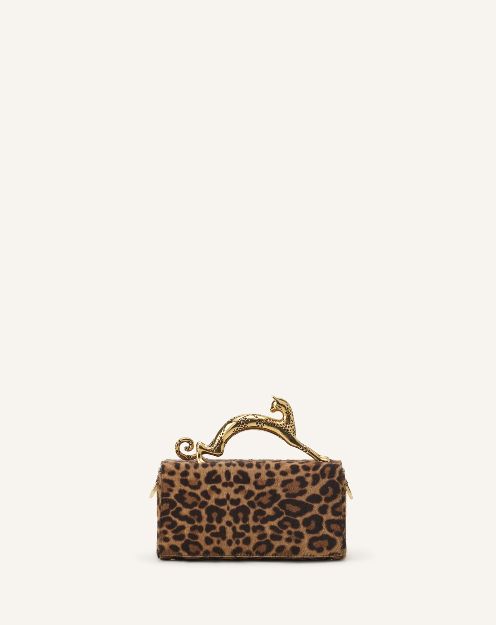 BEIGE NANO PENCIL CAT BAG IN LEOPARD PRINT