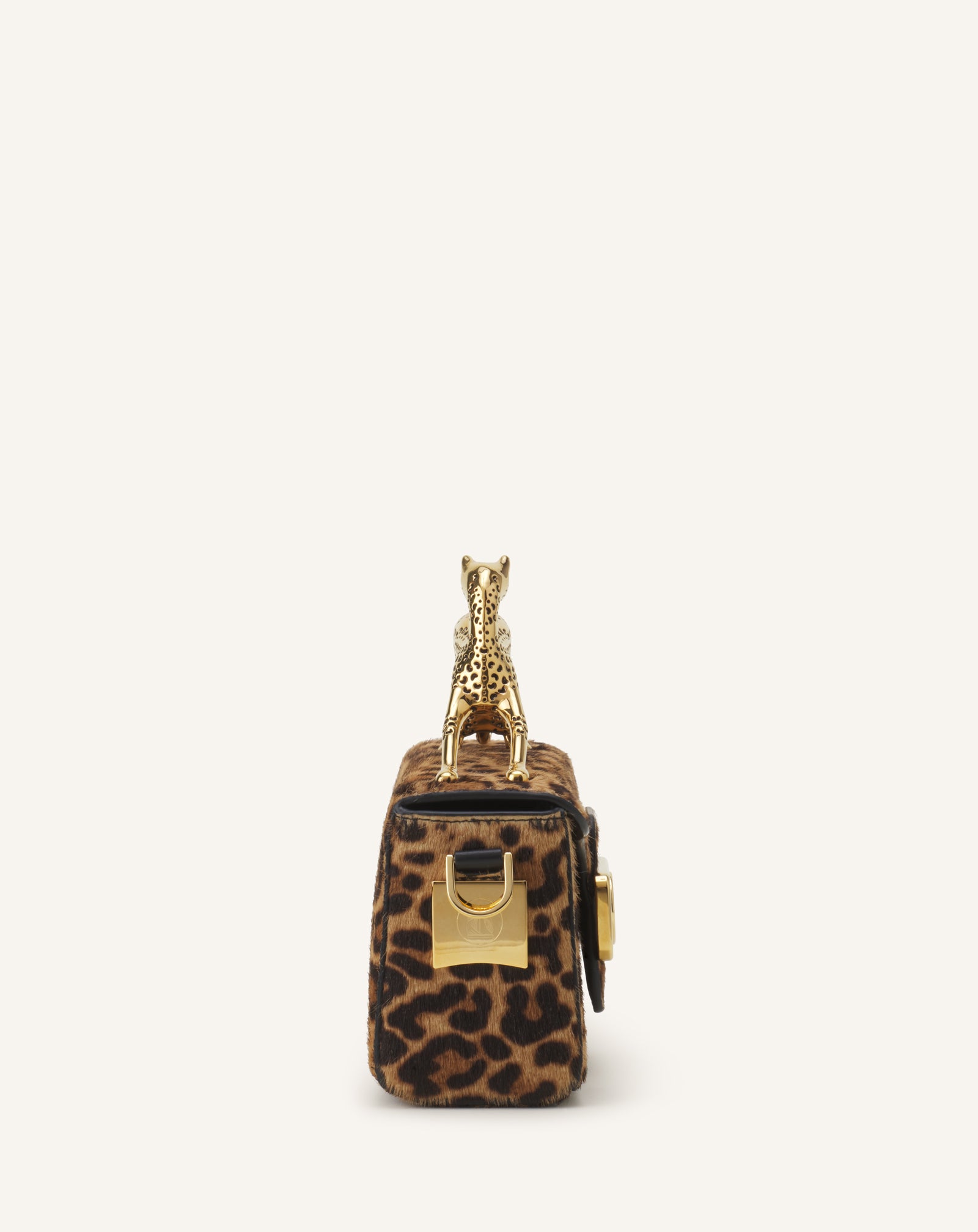 BEIGE NANO PENCIL CAT BAG IN LEOPARD PRINT