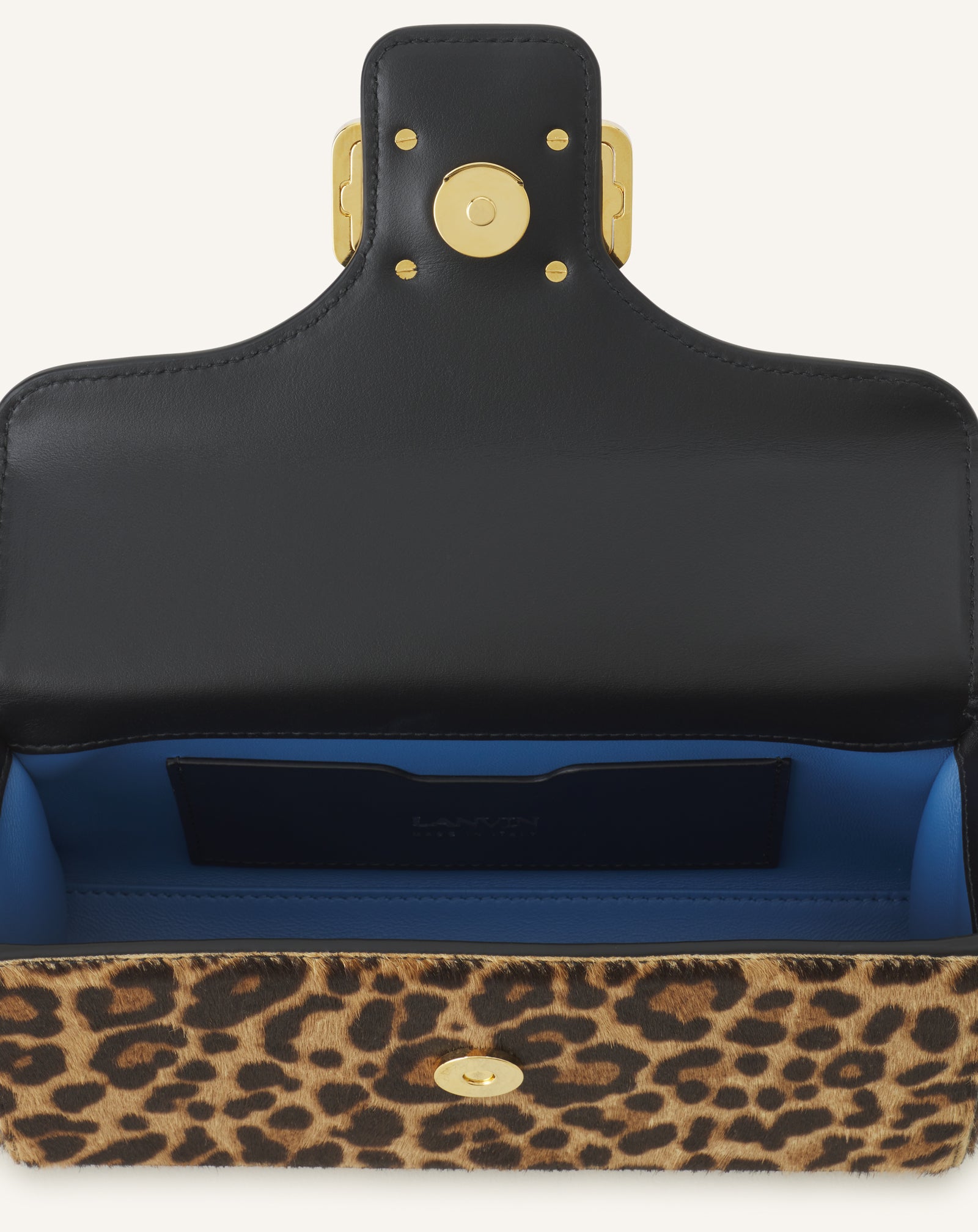 BEIGE NANO PENCIL CAT BAG IN LEOPARD PRINT