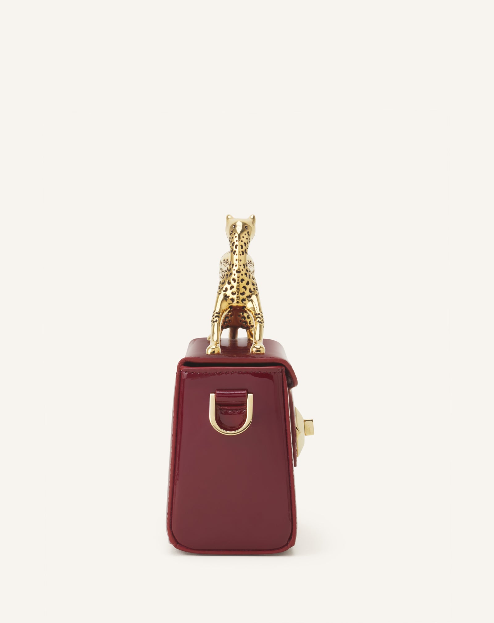RED PENCIL CAT NANO BAG IN PATENT LEATHER