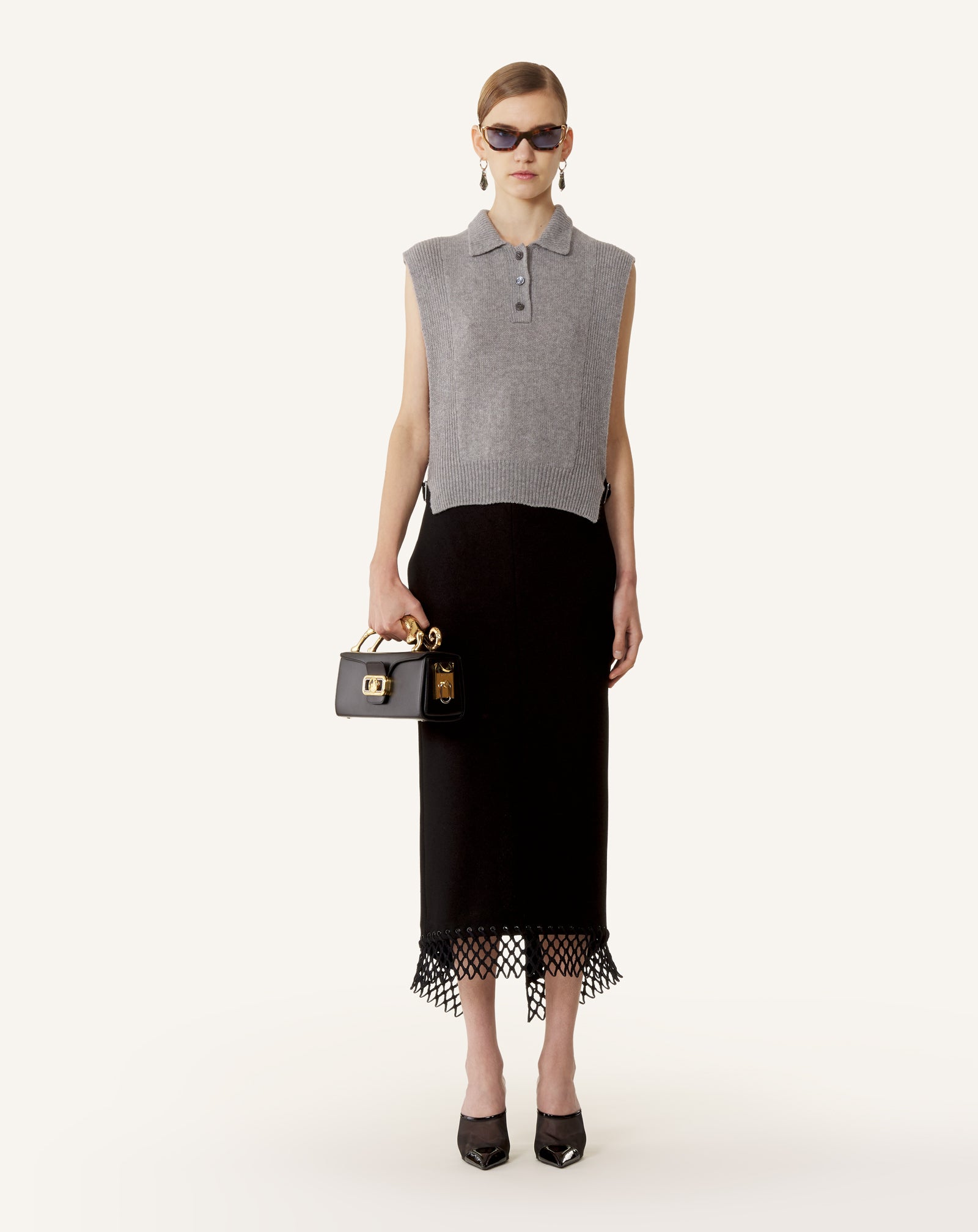 Pencil Cat Bag in box calf