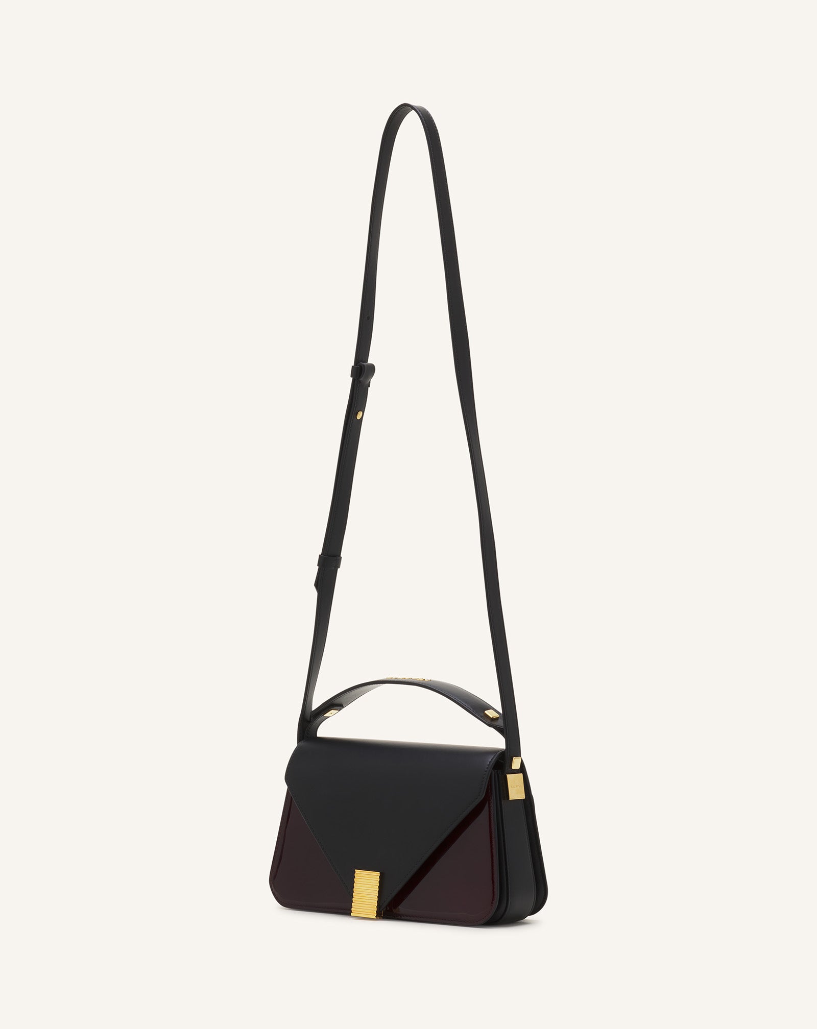 BLACK CONCERTO ARPEGE PATENT LEATHER BAG