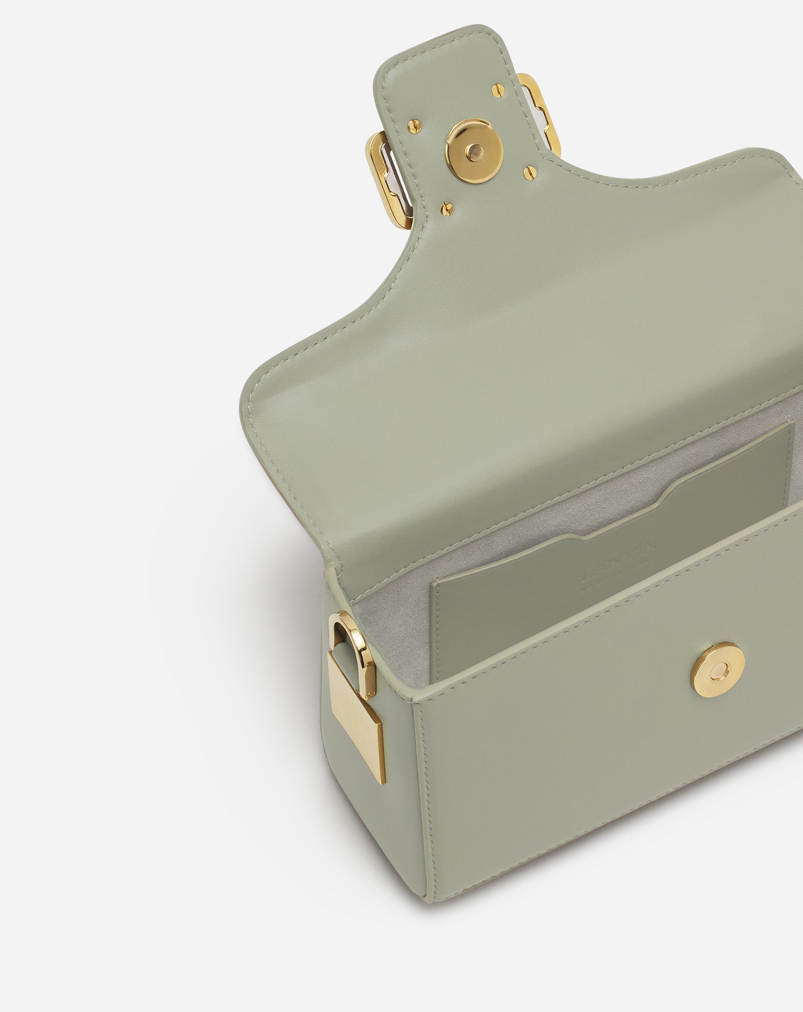 NANO PENCIL CAT BAG IN LEATHER AND RHINESTONES