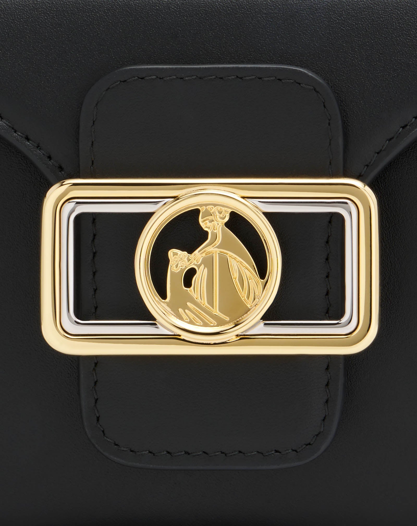 NANO PENCIL CAT BAG IN LEATHER AND RHINESTONE