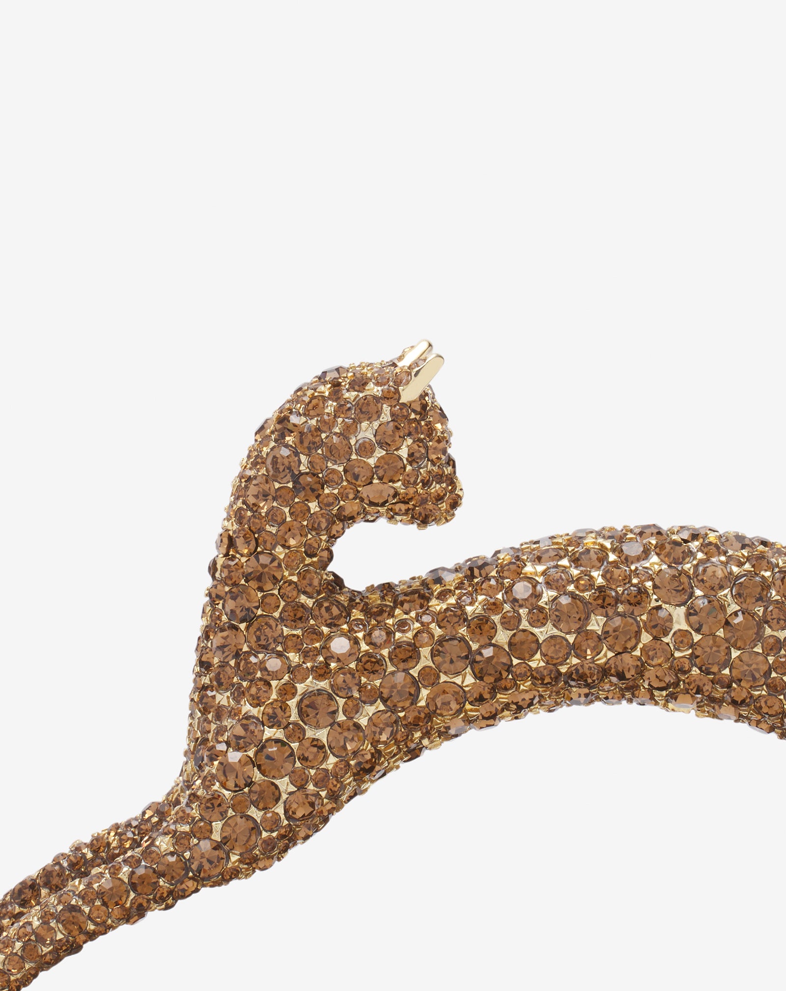 NANO PENCIL CAT BAG IN LEATHER AND RHINESTONE