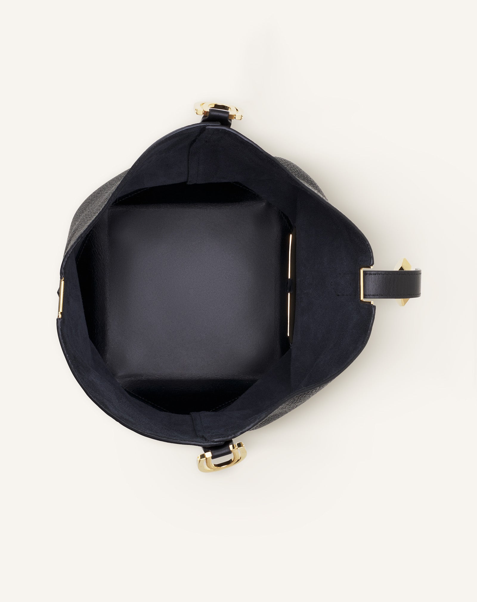 CATCH BY LANVIN MEDIUM LEATHER BUCKET BAG