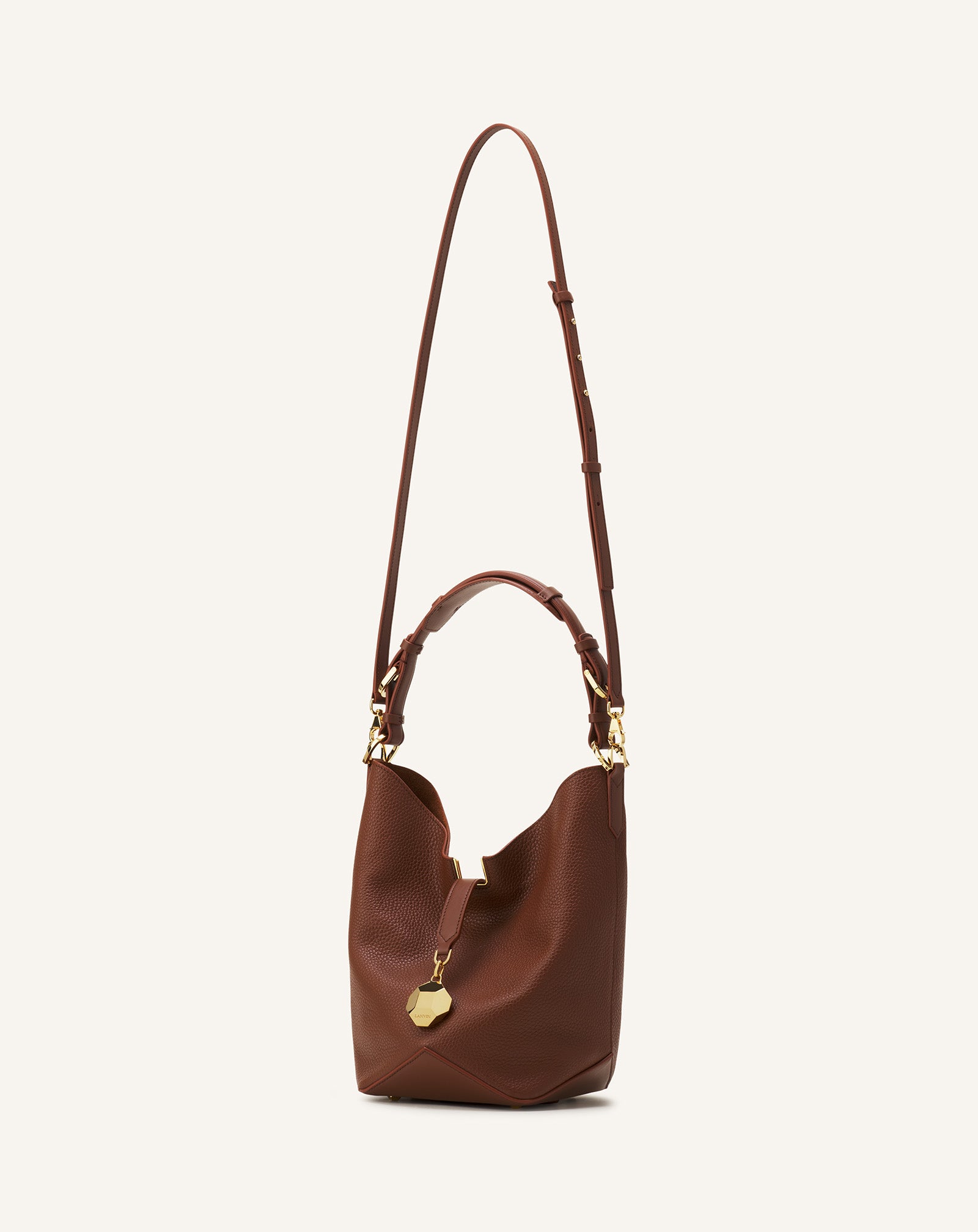 CATCH BY LANVIN MEDIUM LEATHER BUCKET BAG