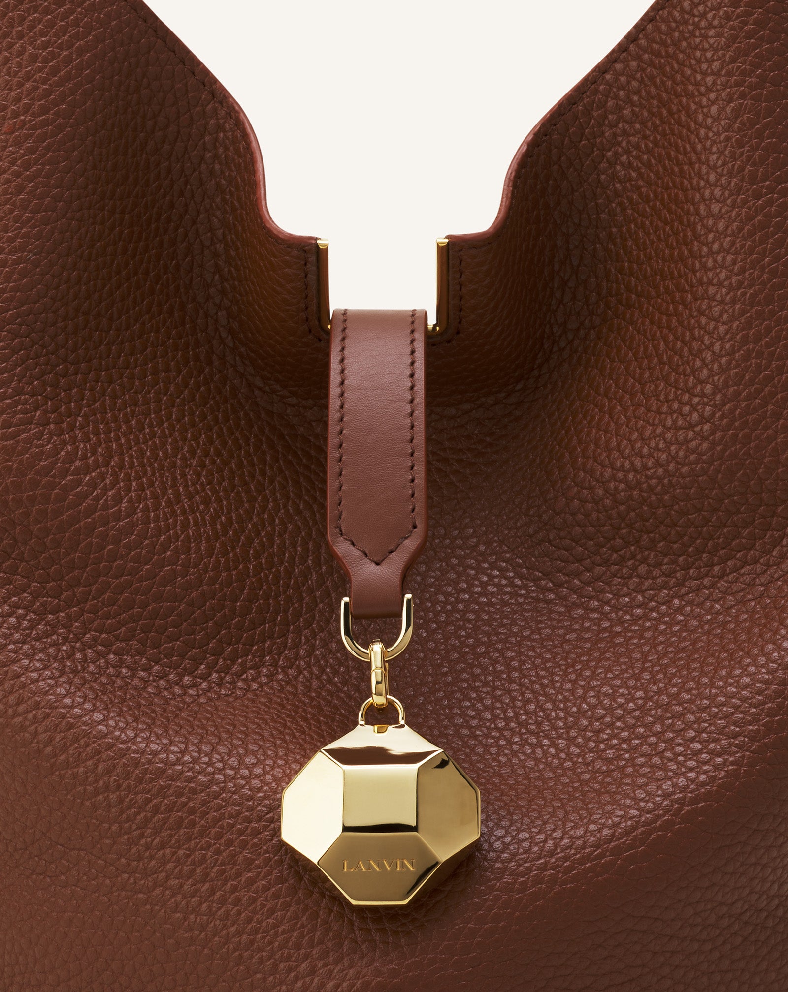 CATCH BY LANVIN MEDIUM LEATHER BUCKET BAG