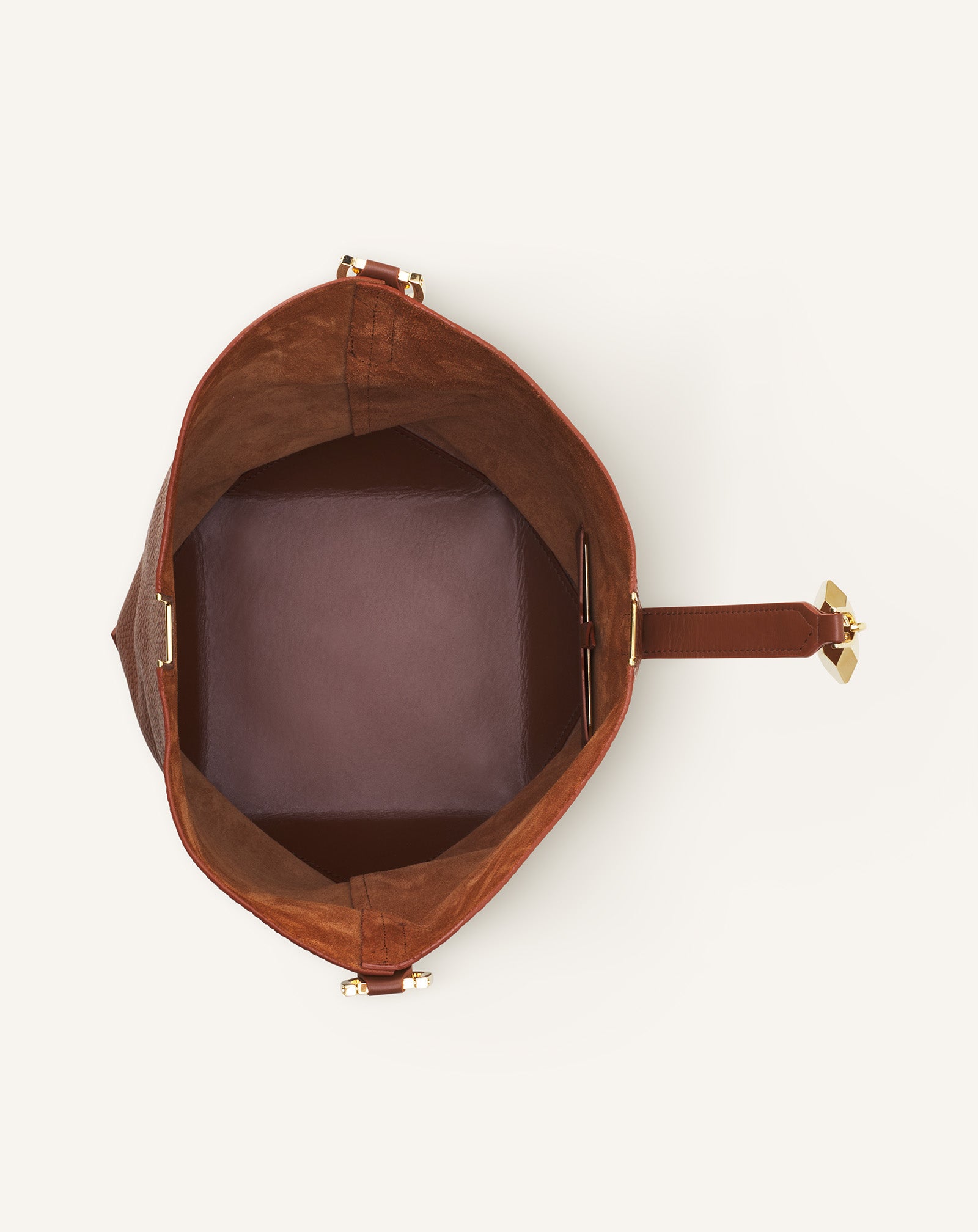 CATCH BY LANVIN MEDIUM LEATHER BUCKET BAG