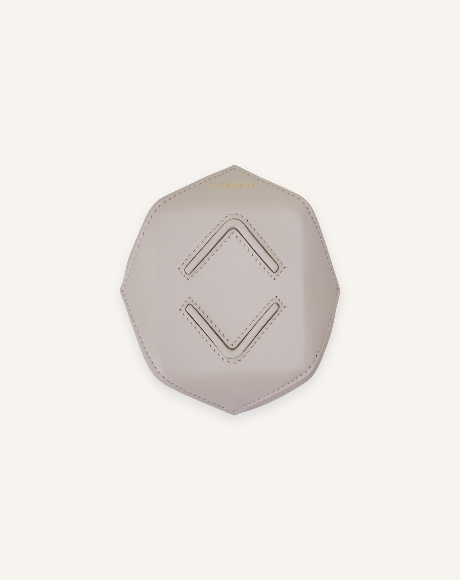 WHITE CATCH BY LANVIN NANO BUCKET BAG IN LEATHER