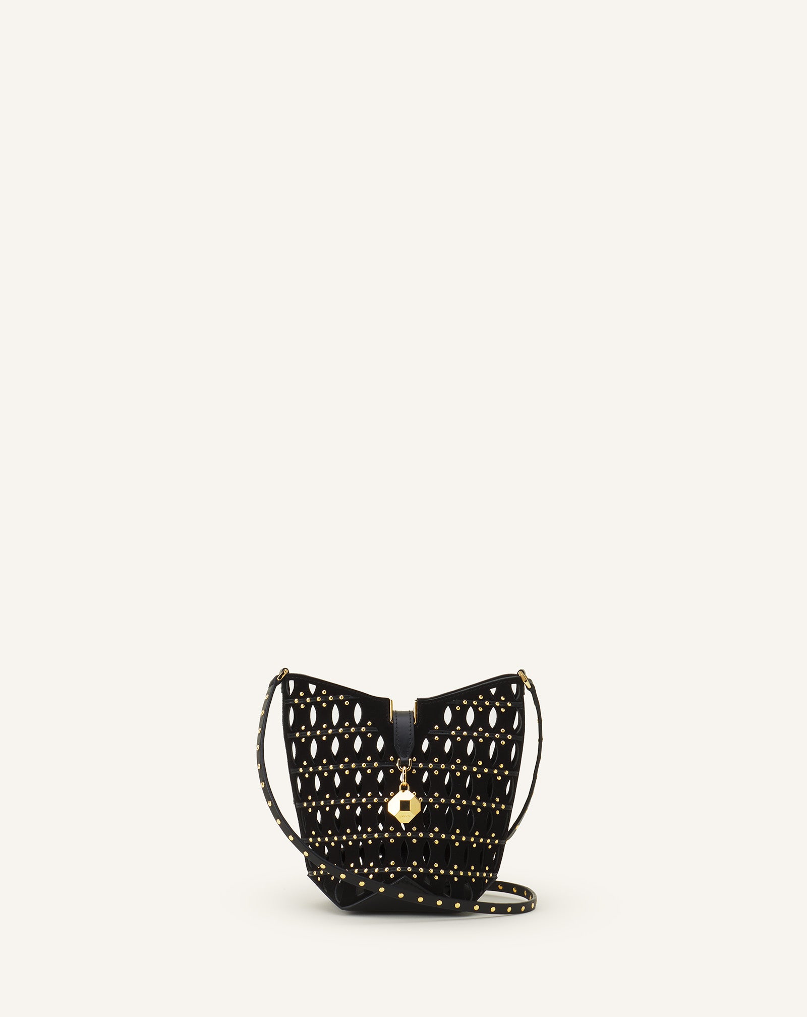 CATCH BY LANVIN NANO BUCKET BAG IN SUEDE