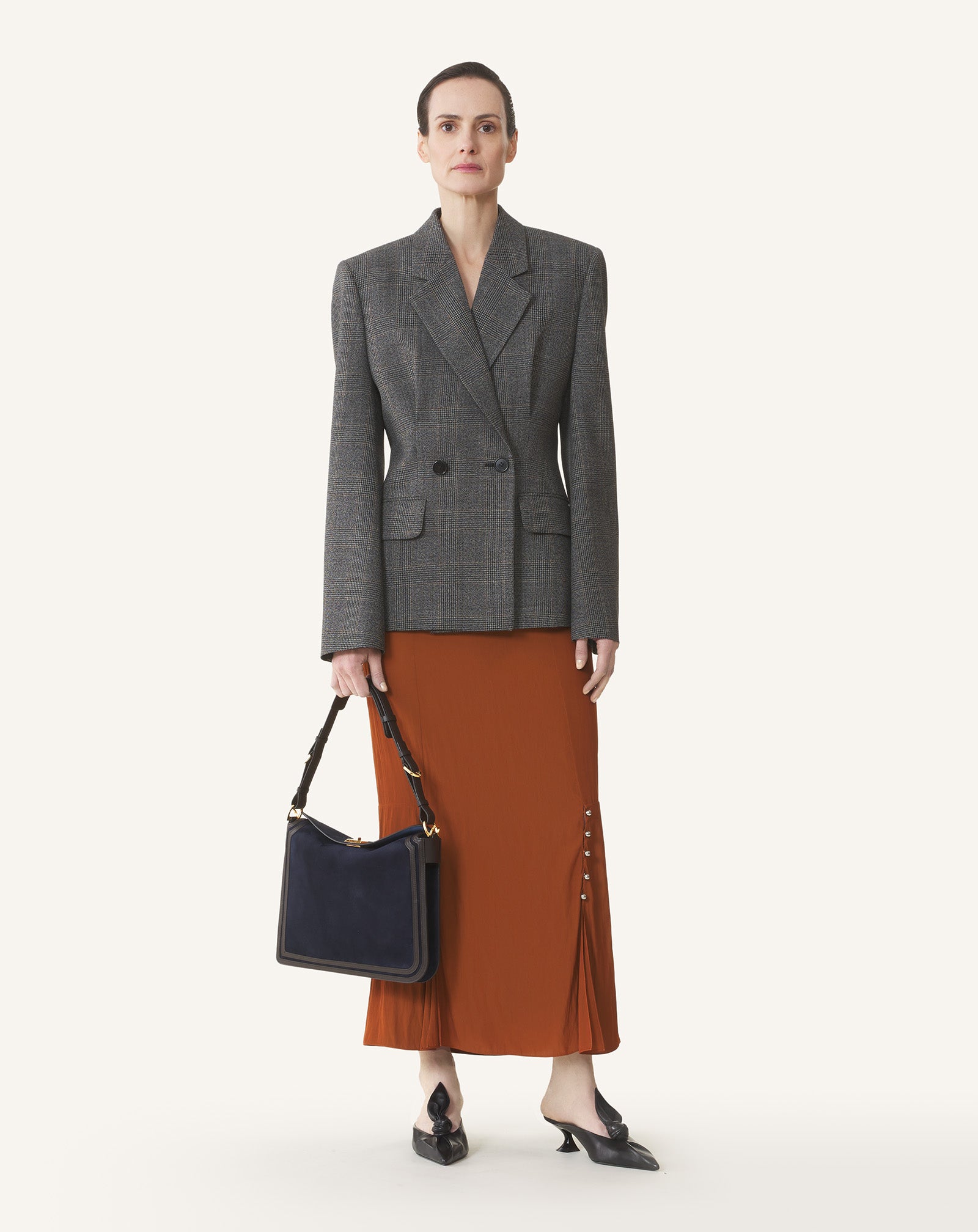 COMPAGNON ASYMMETRICAL BAG IN SUEDE