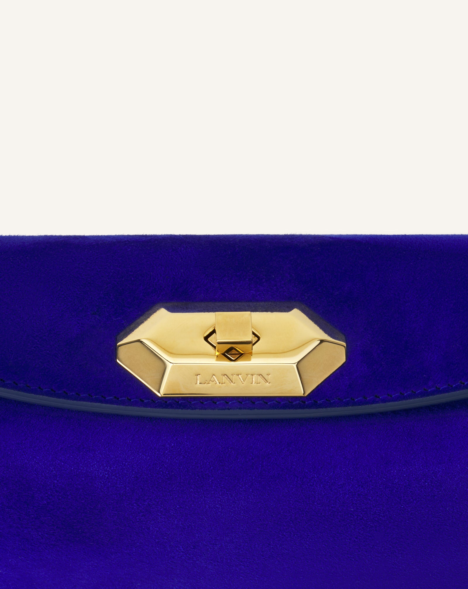 BLUE COMPAGNON SMALL ASYMMETRICAL BAG IN PYTHON FINISHING