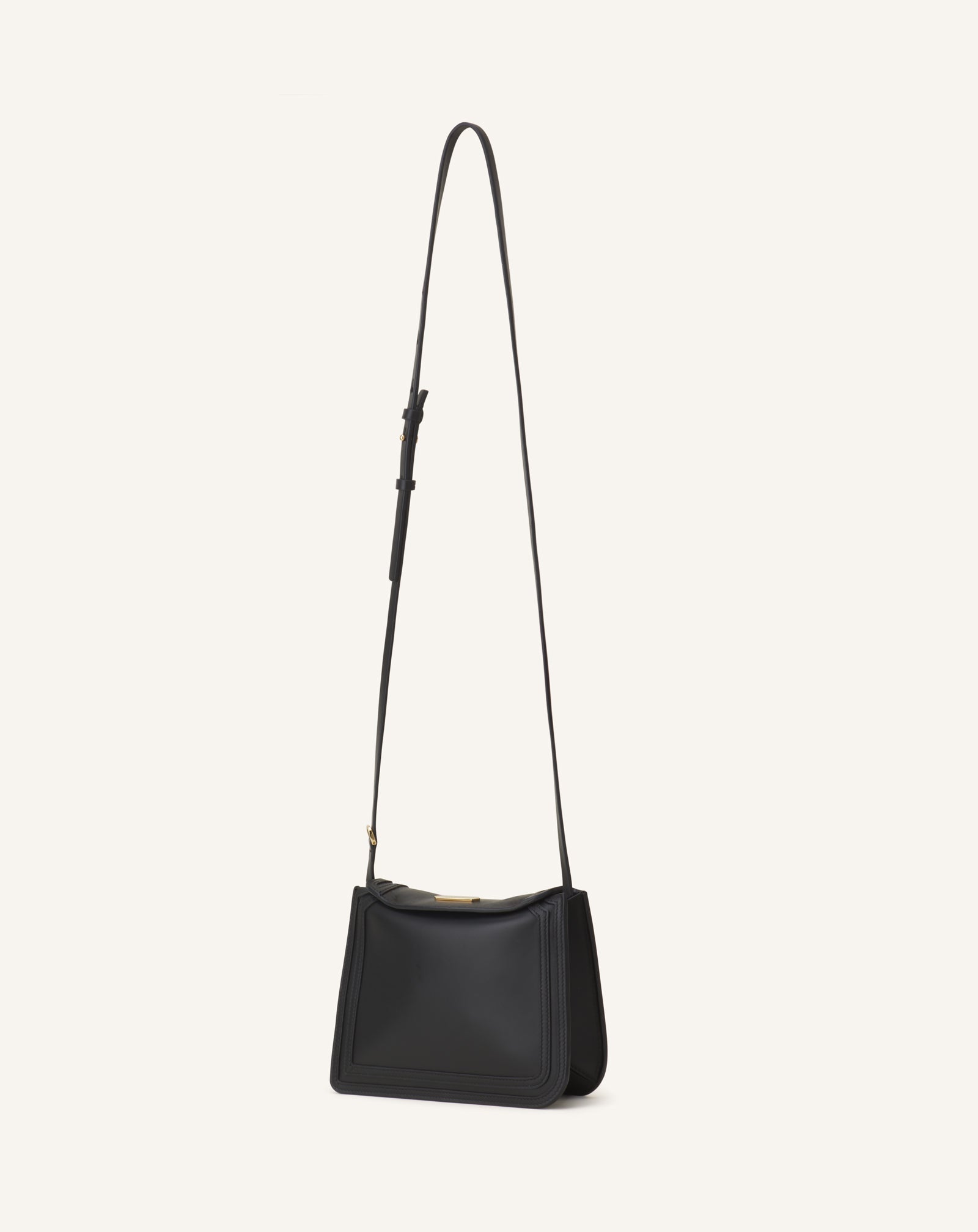 BLACK COMPAGNON 16 LEATHER BAG