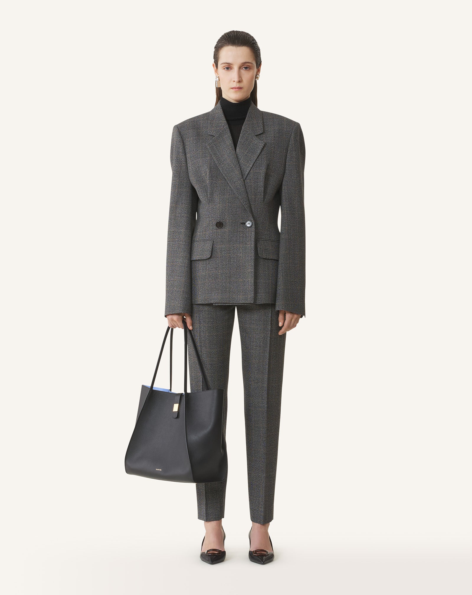 BLACK CONCERTO ARPÈGE LEATHER TOTE BAG