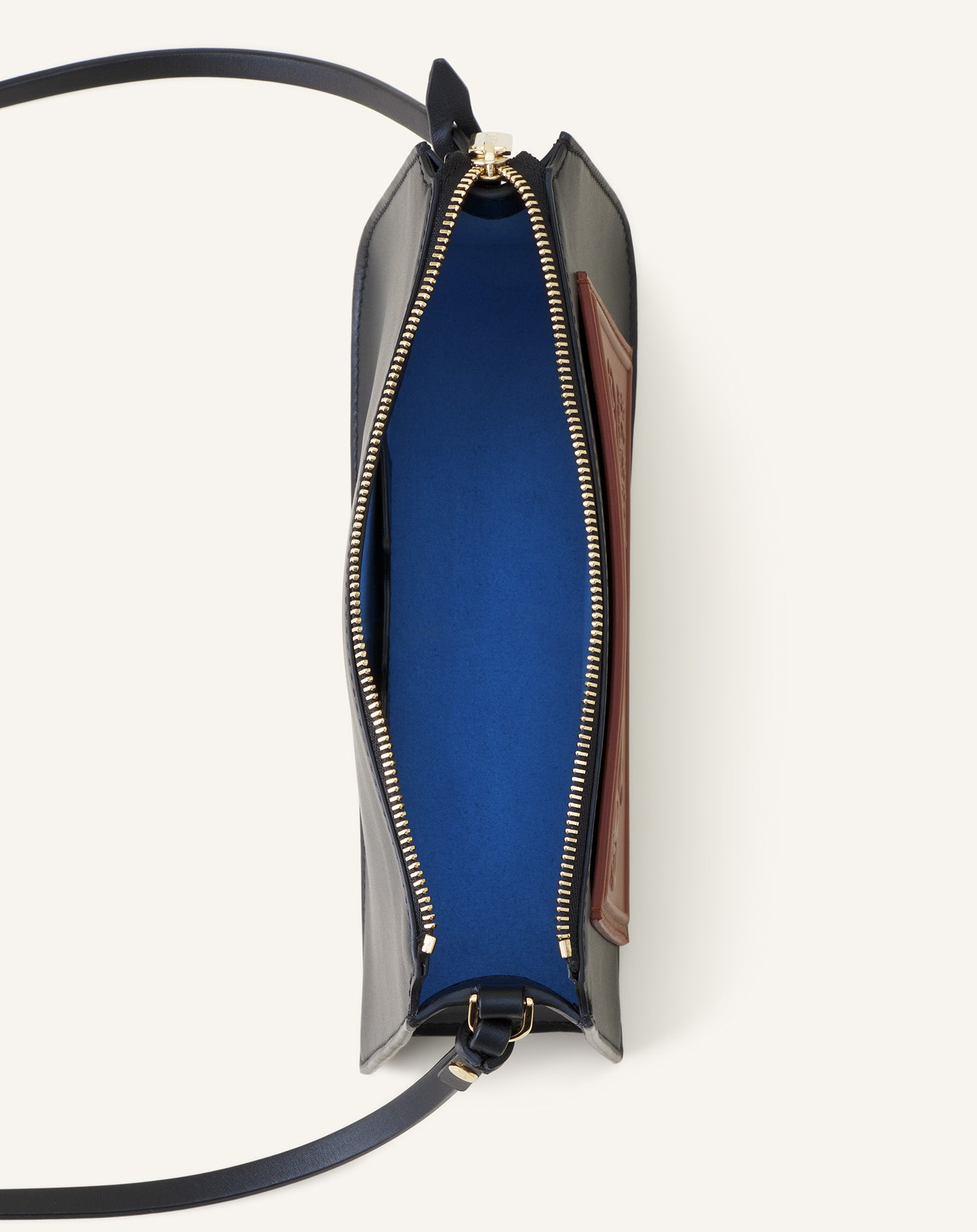 COMPAGNON SMALL ZIPPED SHOLDER BAG IN LEATHER