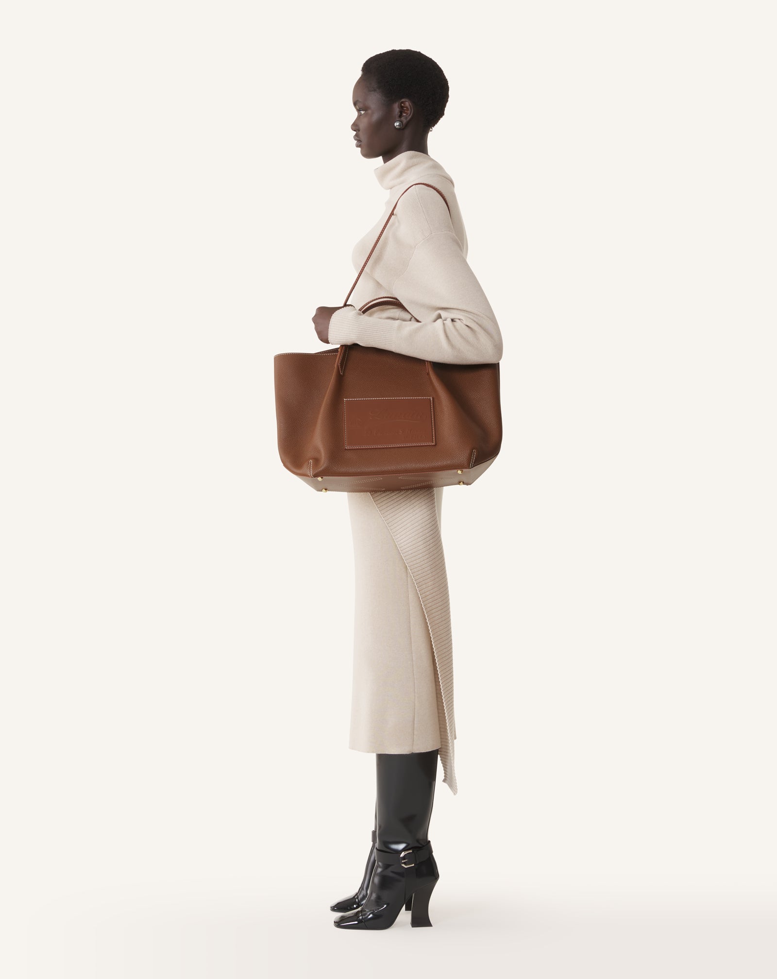 BROWN CATCH BY LANVIN TOTE BAG