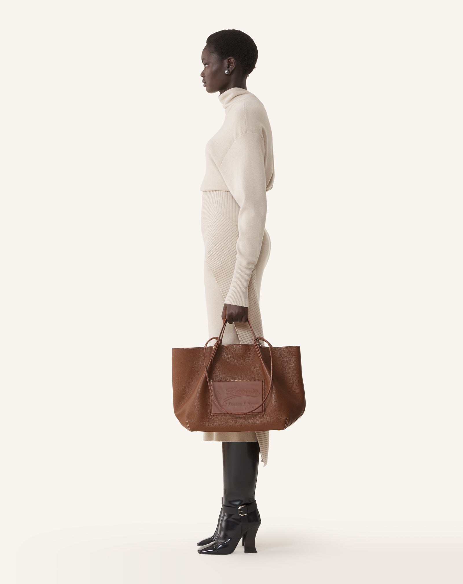 BROWN CATCH BY LANVIN TOTE BAG