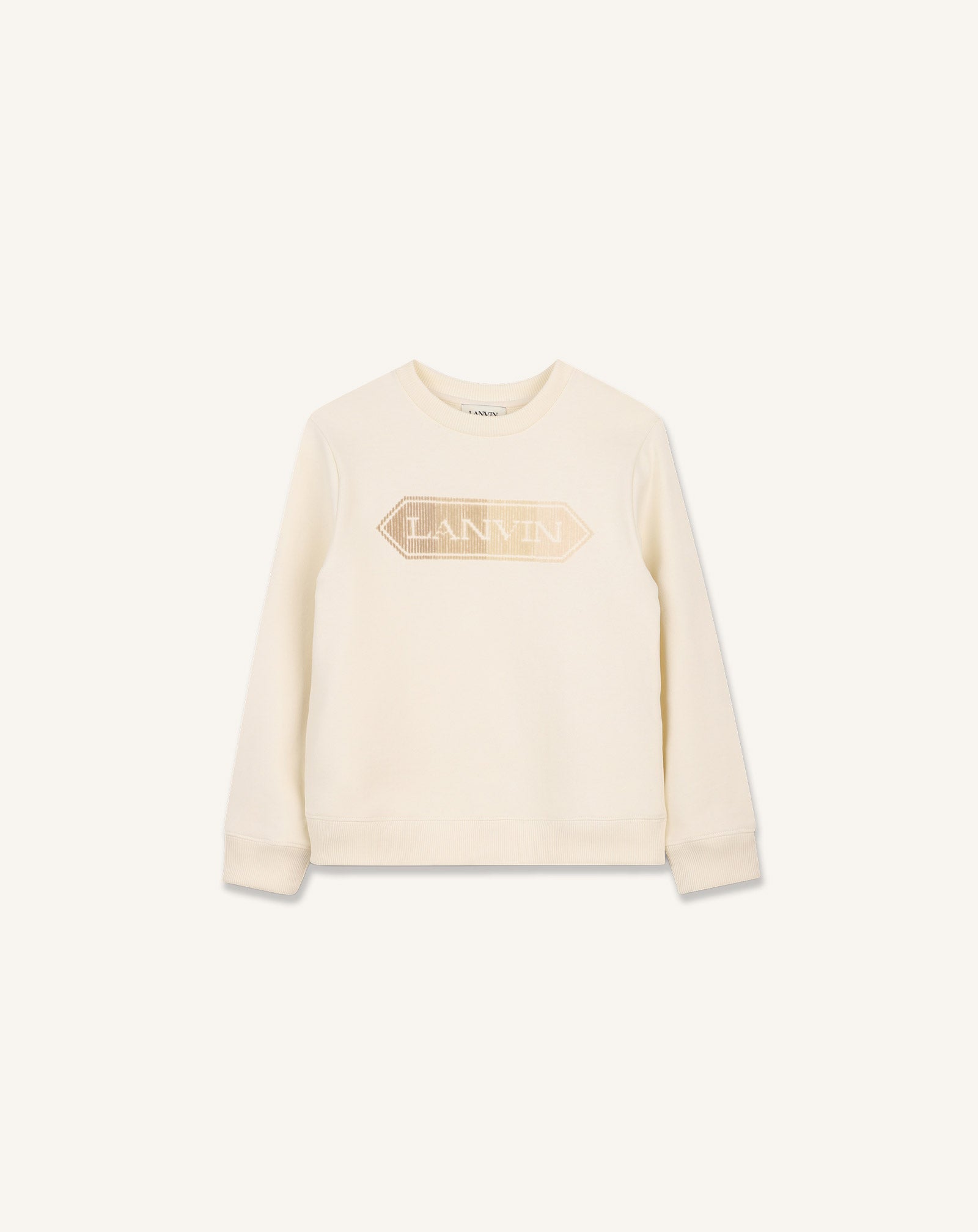 WHITE FLEECE SWEATSHIRT