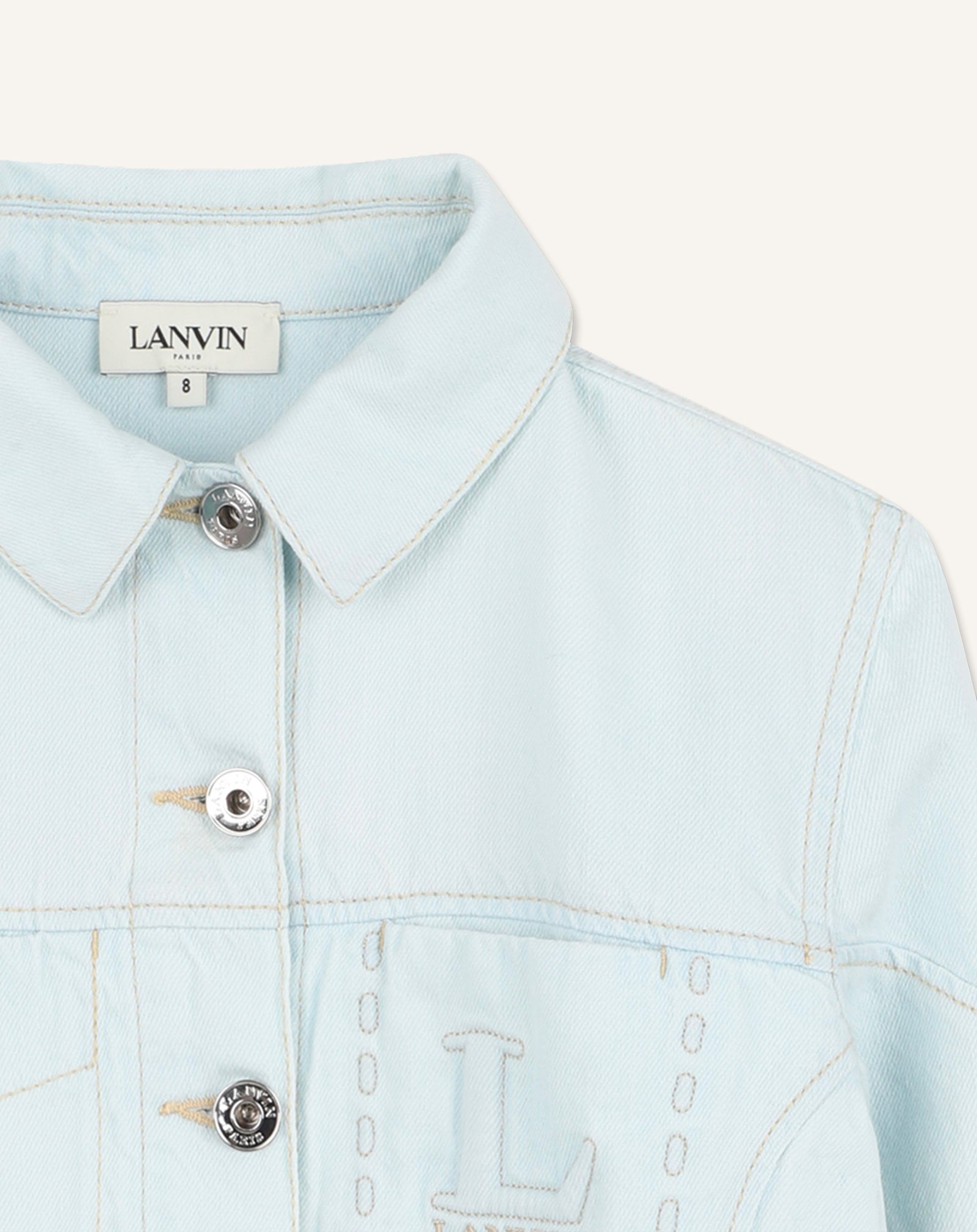BLUE EMBROIDERED LANVIN DENIM JACKET