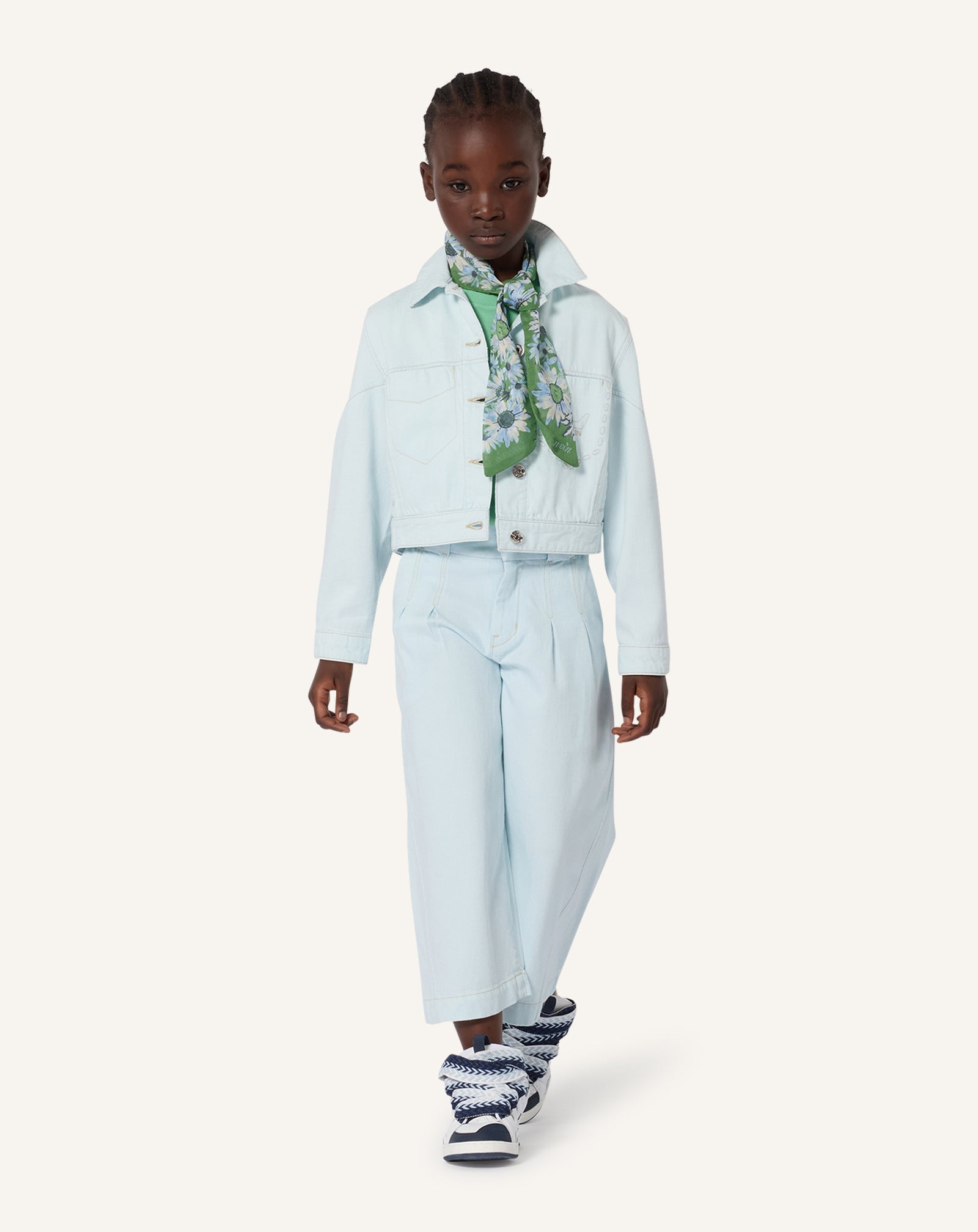 BLUE EMBROIDERED LANVIN DENIM JACKET