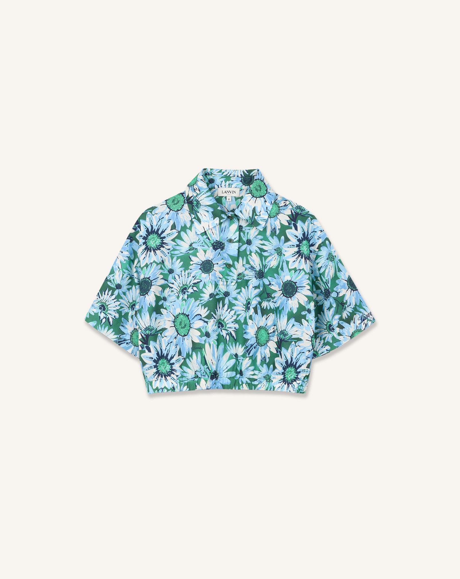 GREEN BLOUSE COLLAR SHIRT