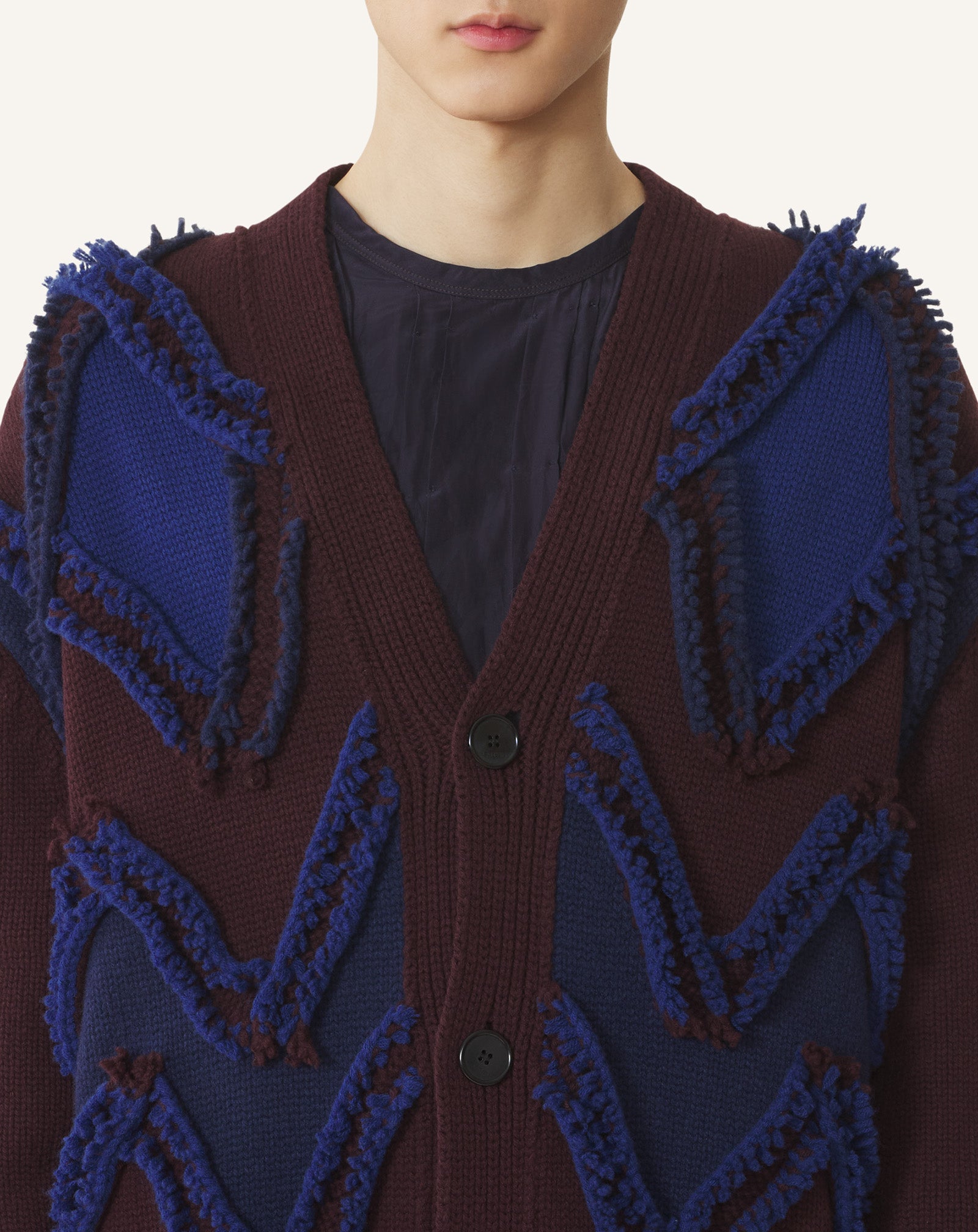 OVERSIZED CARDIGAN IN JACQUARD