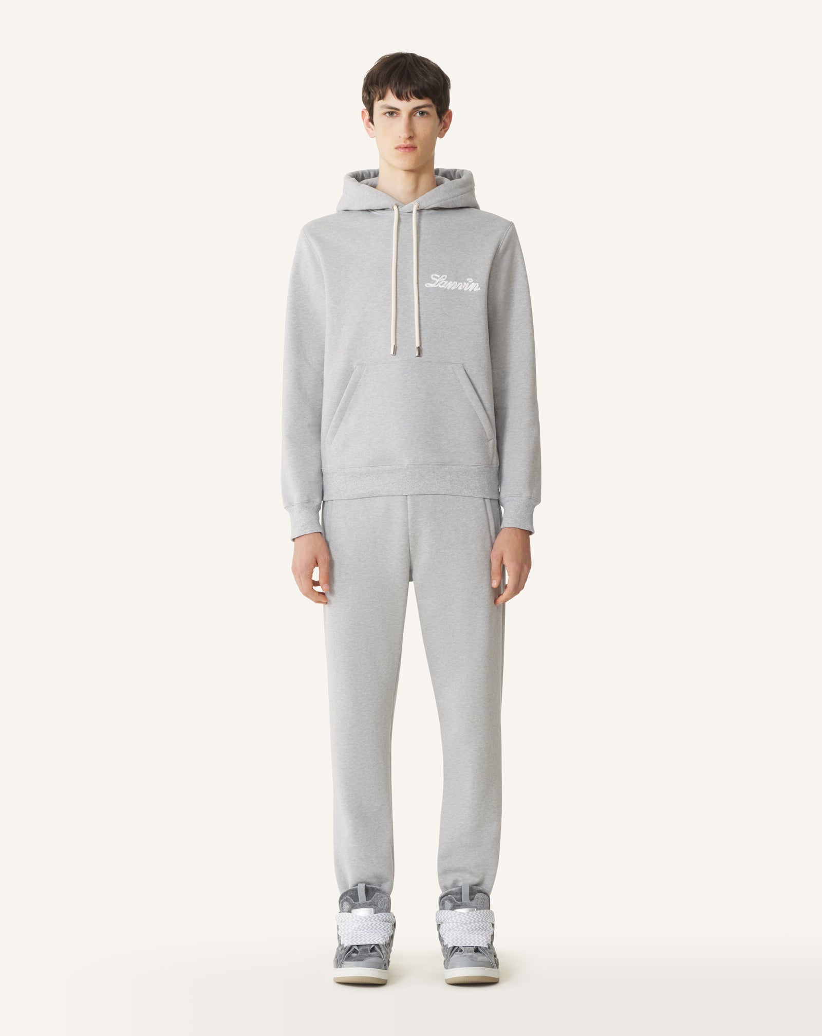 GREY LANVIN RIBBON HOODIE