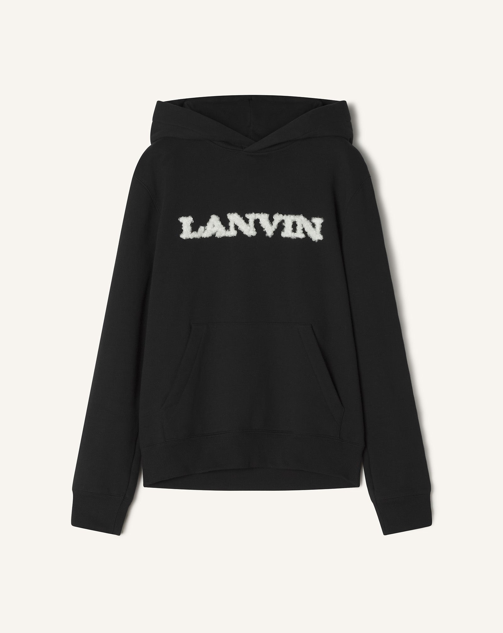 LANVIN SHEARLING COTTON HOODIE
