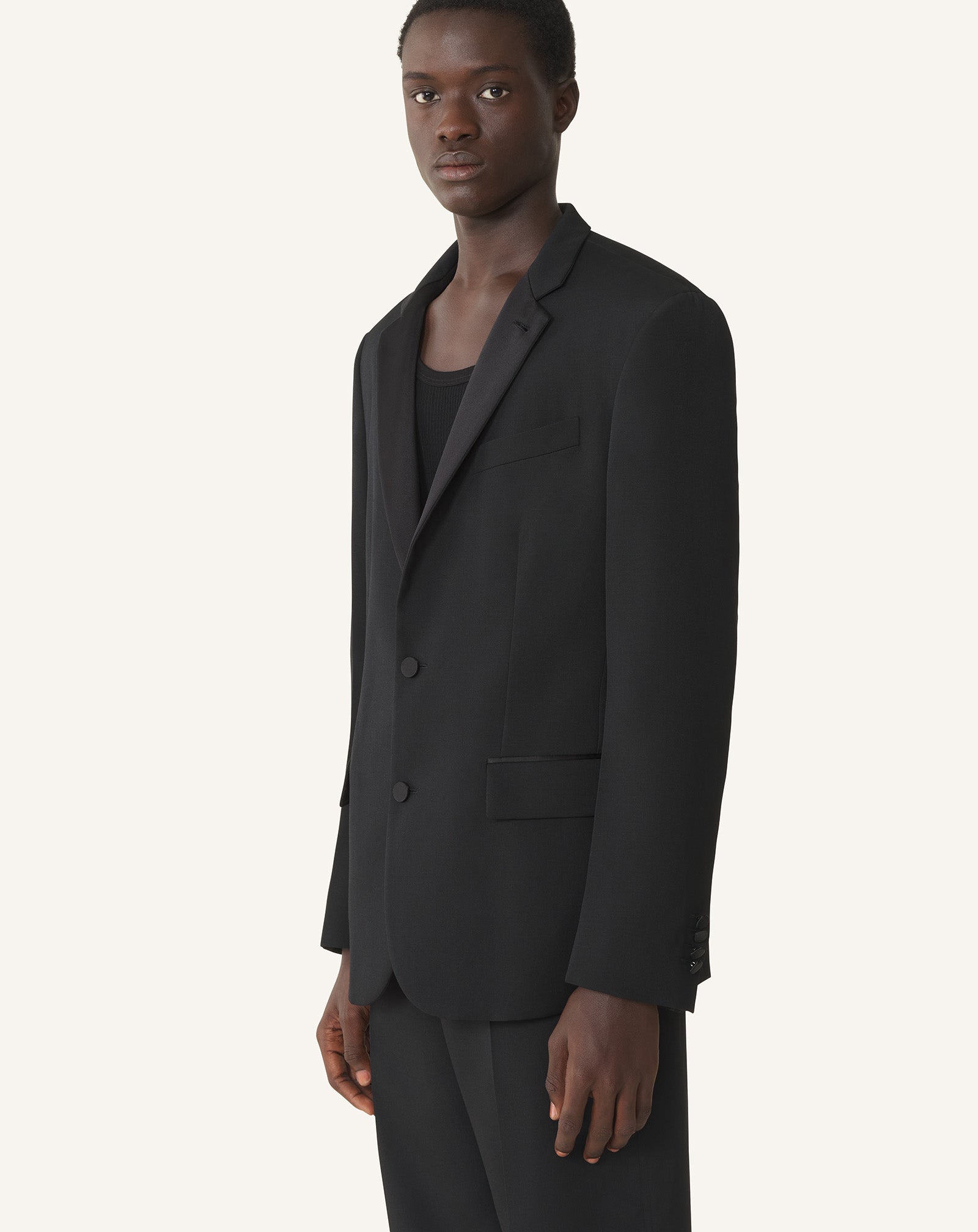 WOOL JACKET WITH STAND-UP COLLAR