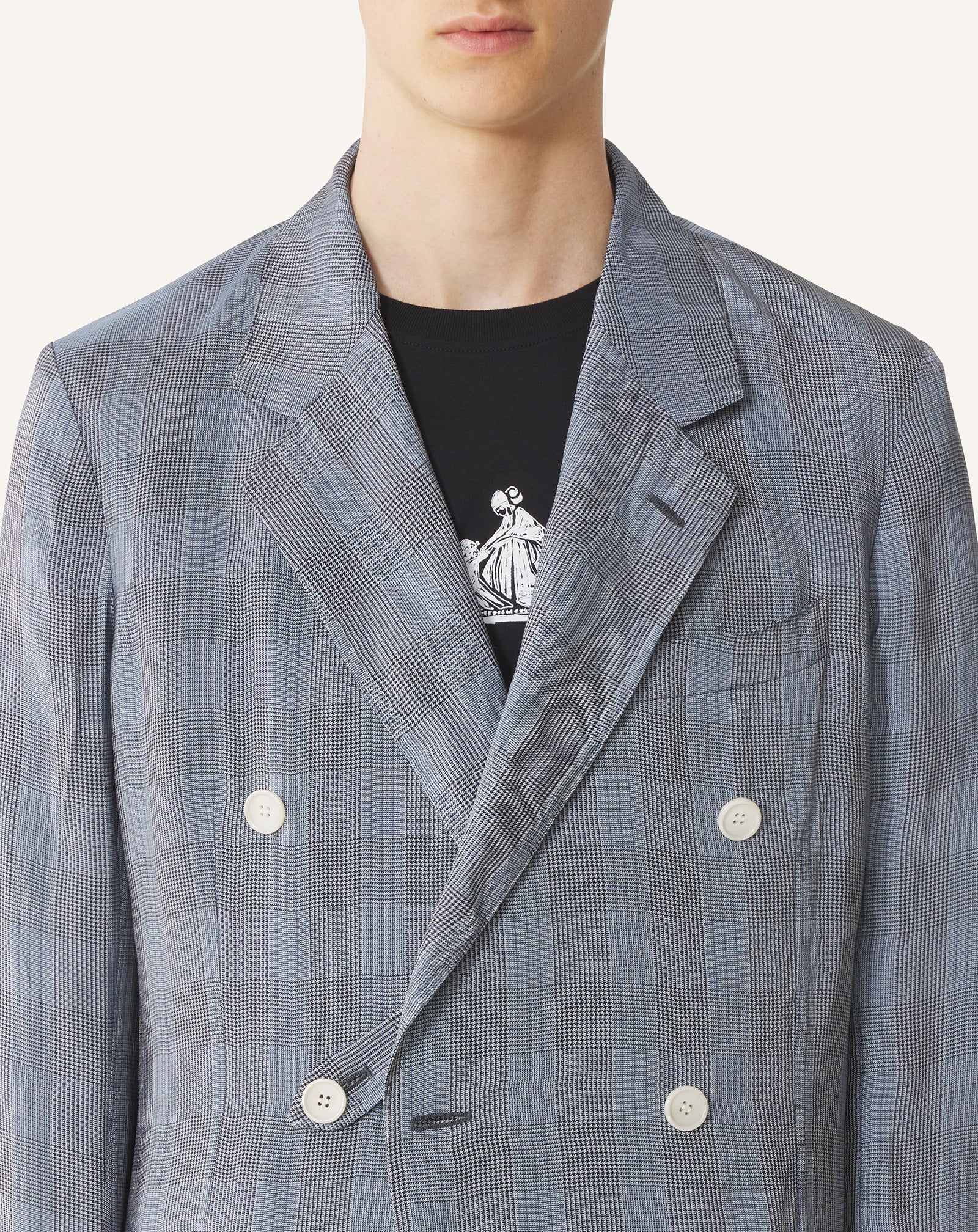DOUBLE-BREASTED JACKET IN VISCOSE