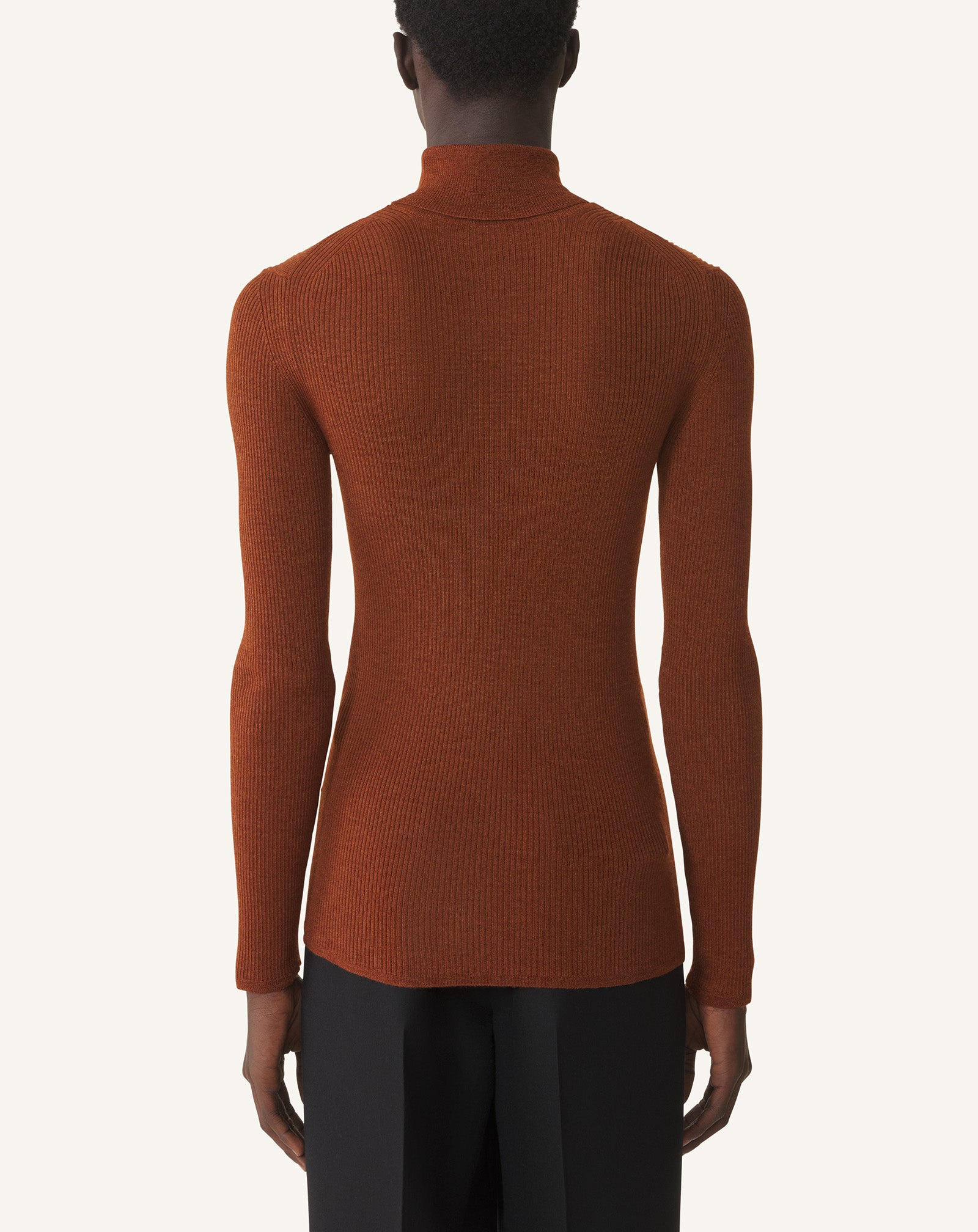 TURTLENECK SWEATER IN MERINO WOOL AND SILK