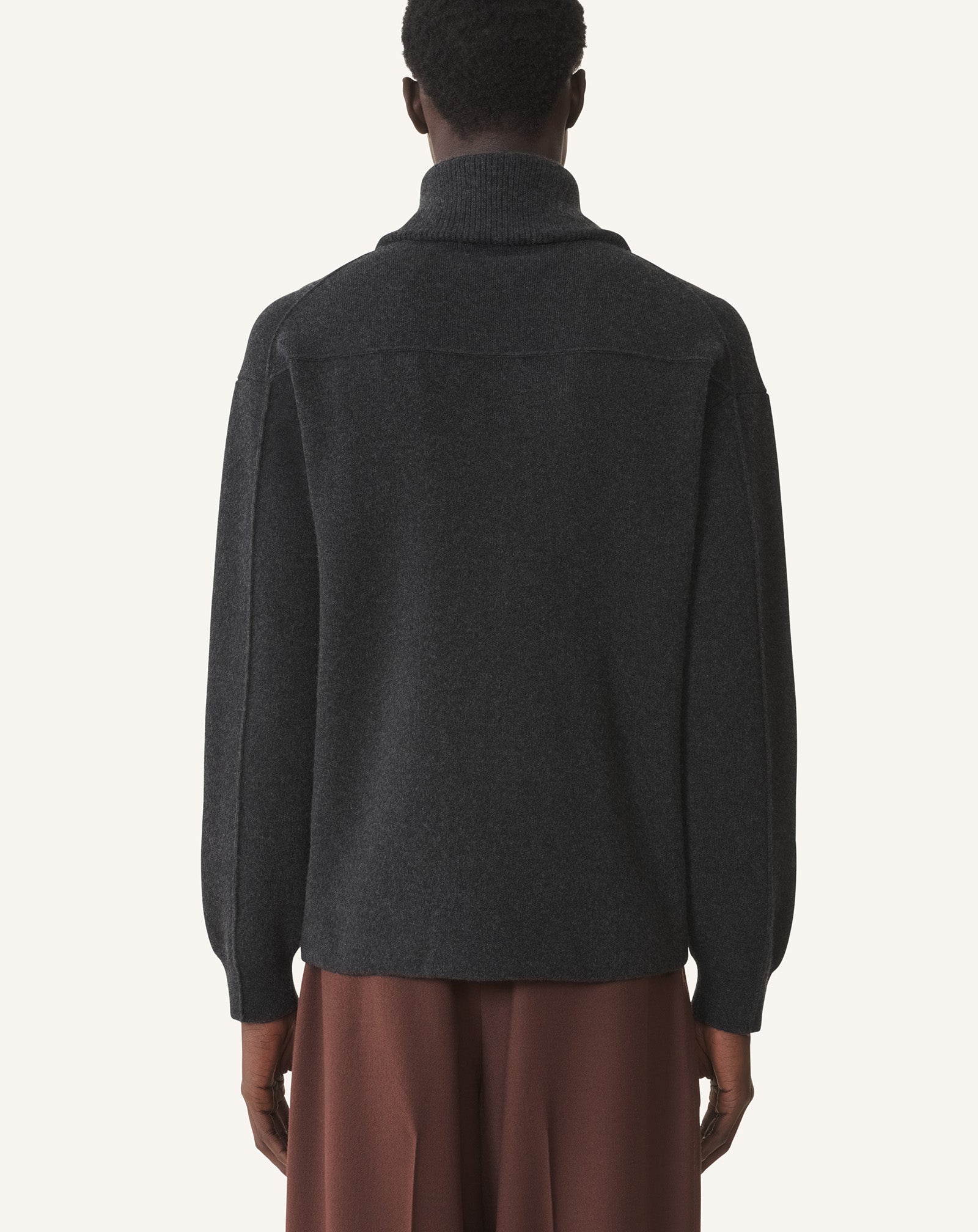 CASHMERE ZIP CARDIGAN