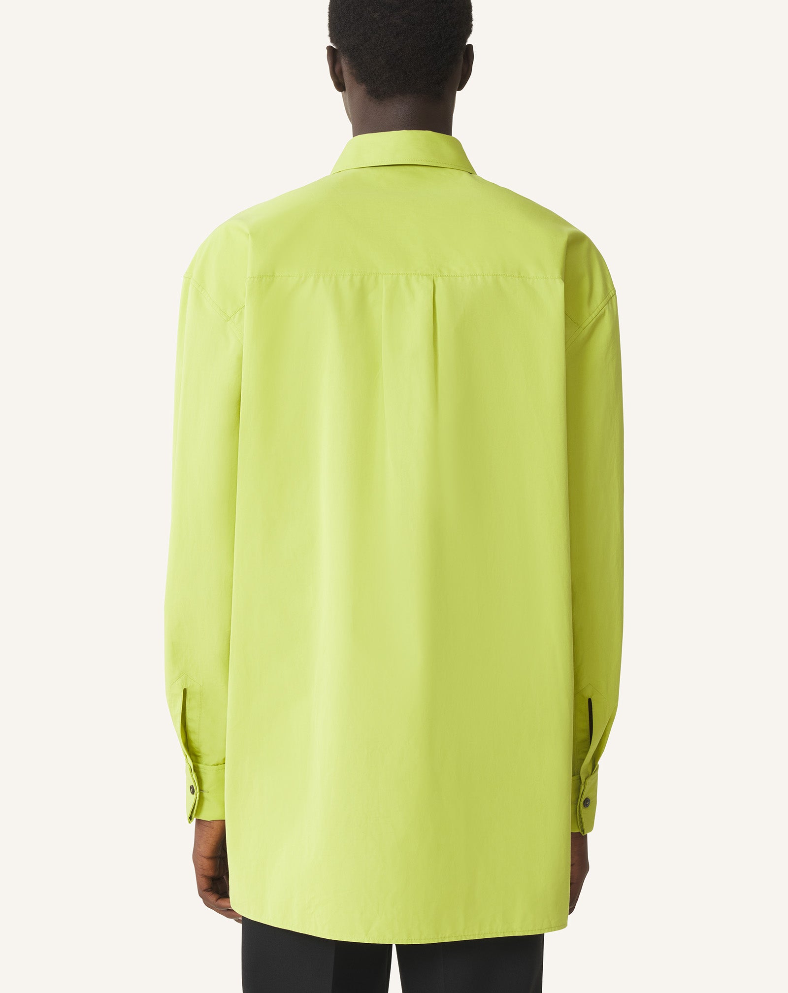 COTTON POPLIN BIB FRONT SHIRT
