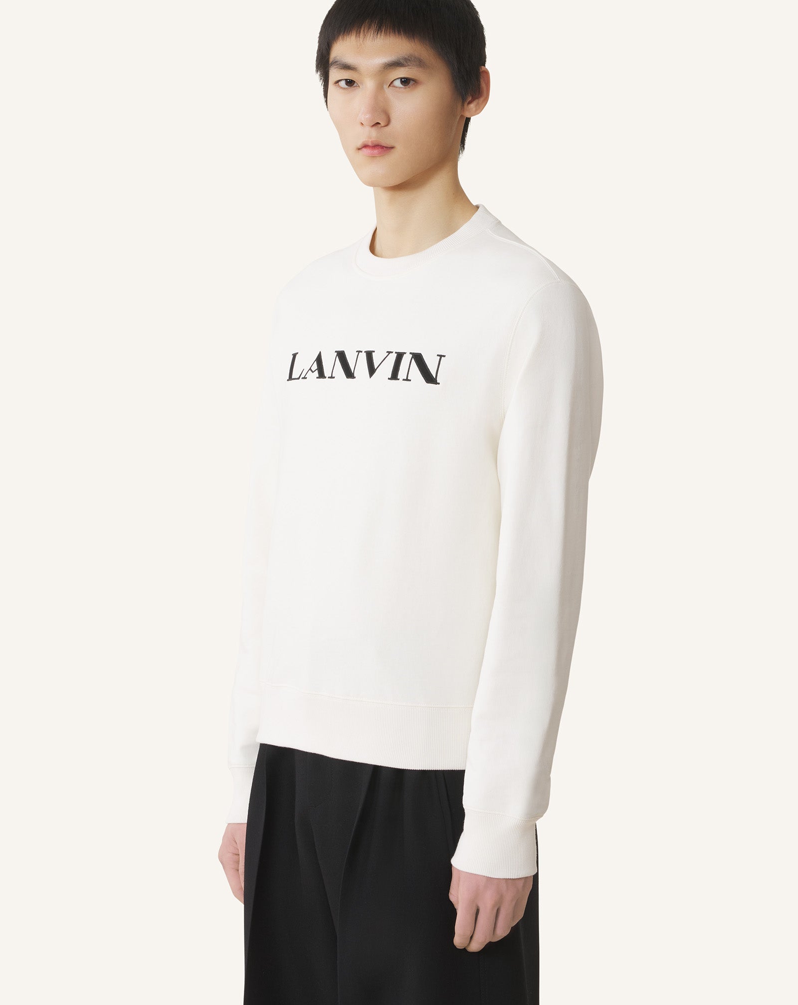 LANVIN EMBROIDERED COTTON SWEATSHIRT