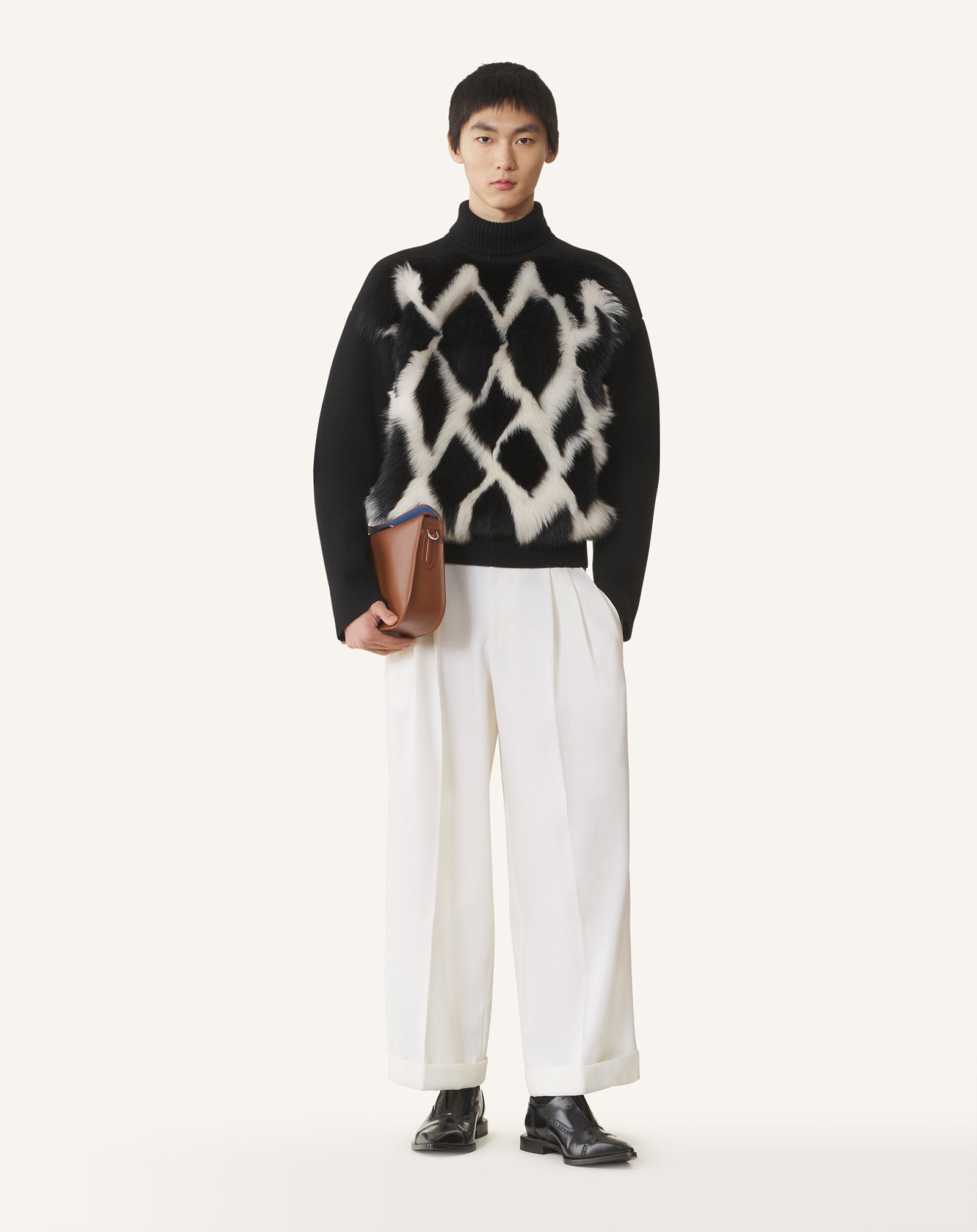 WIDE-LEG WOOL PANTS