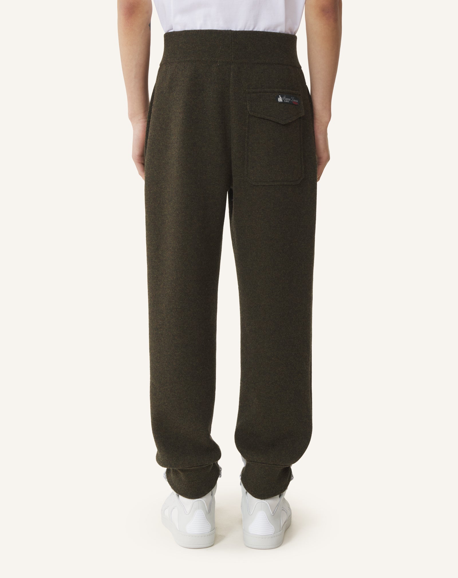 BLACK WOOL JOGGING PANTS
