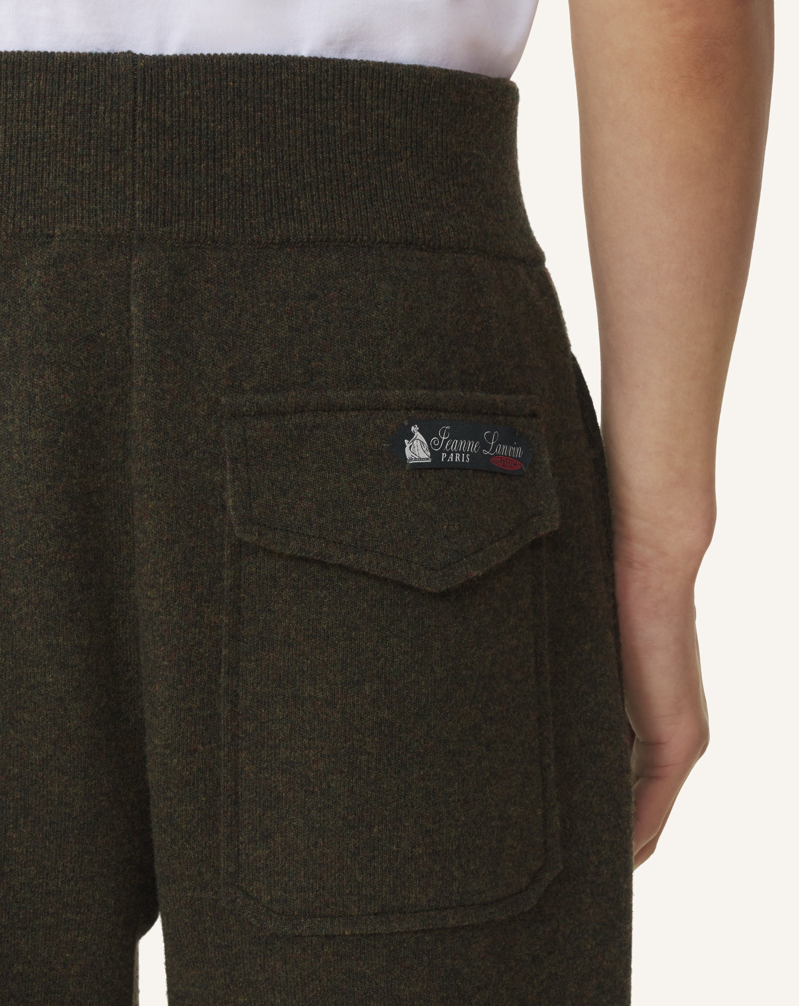 BLACK WOOL JOGGING PANTS