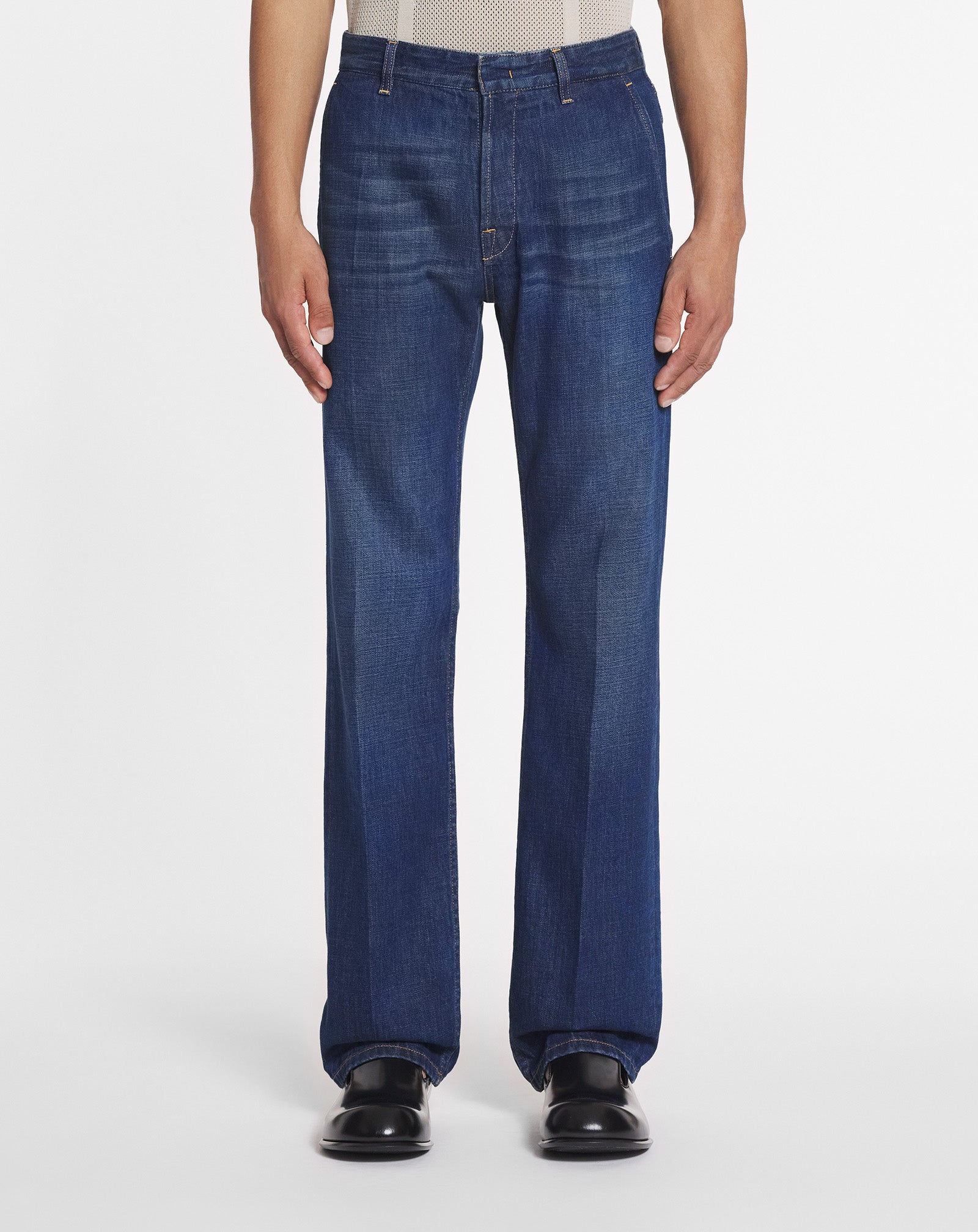 STRAIGHT FIT DENIM PANTS