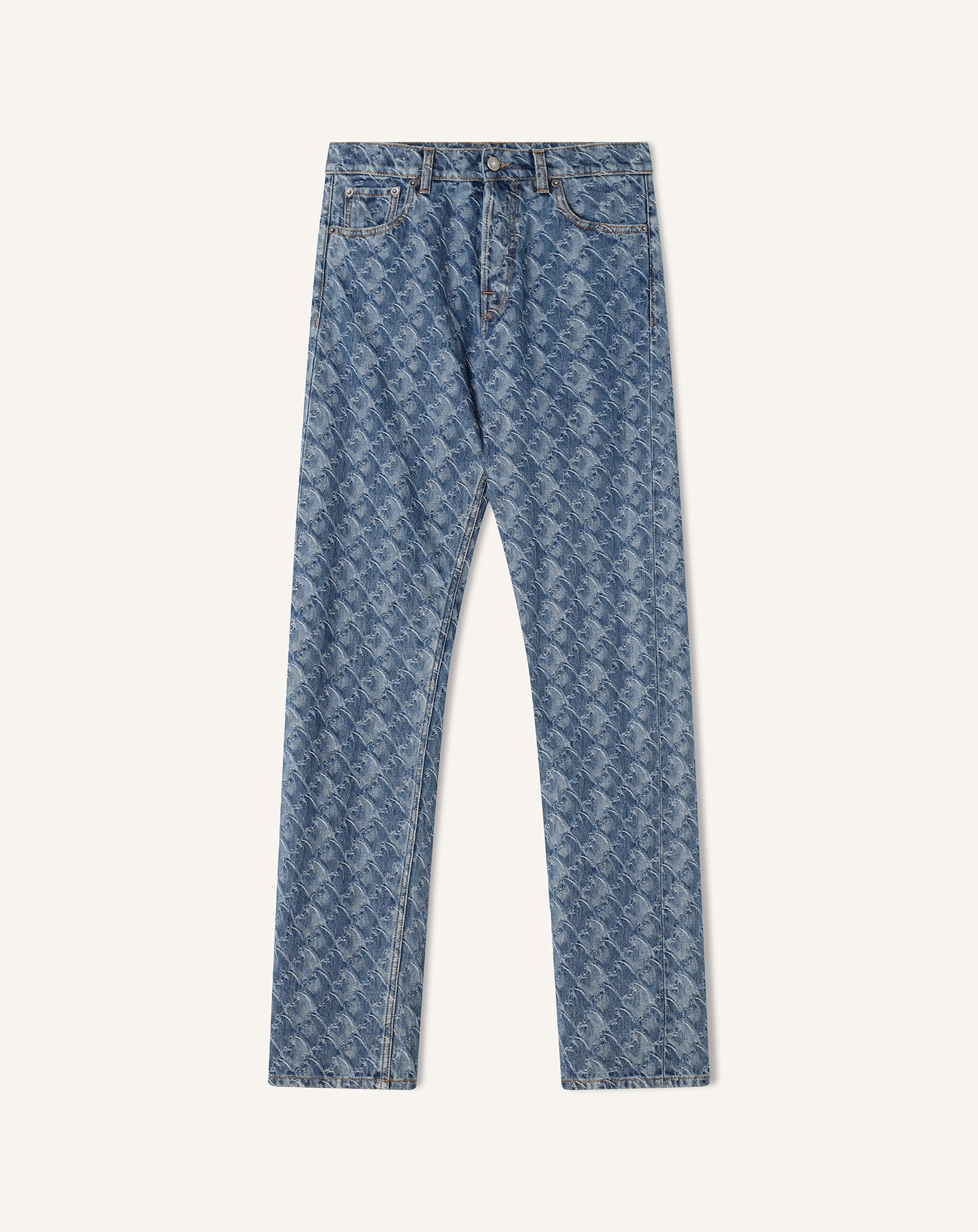 BLUE LUNAR YEAR JACQUARD DENIM PANTS