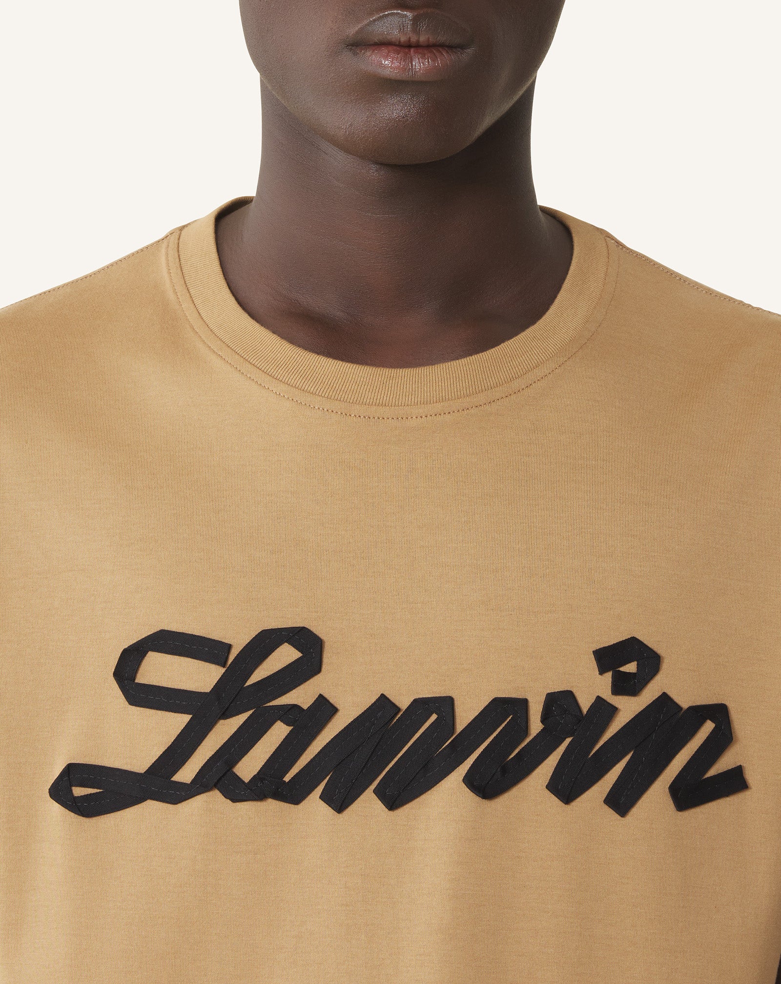 BROWN LANVIN RIBBON T-SHIRT