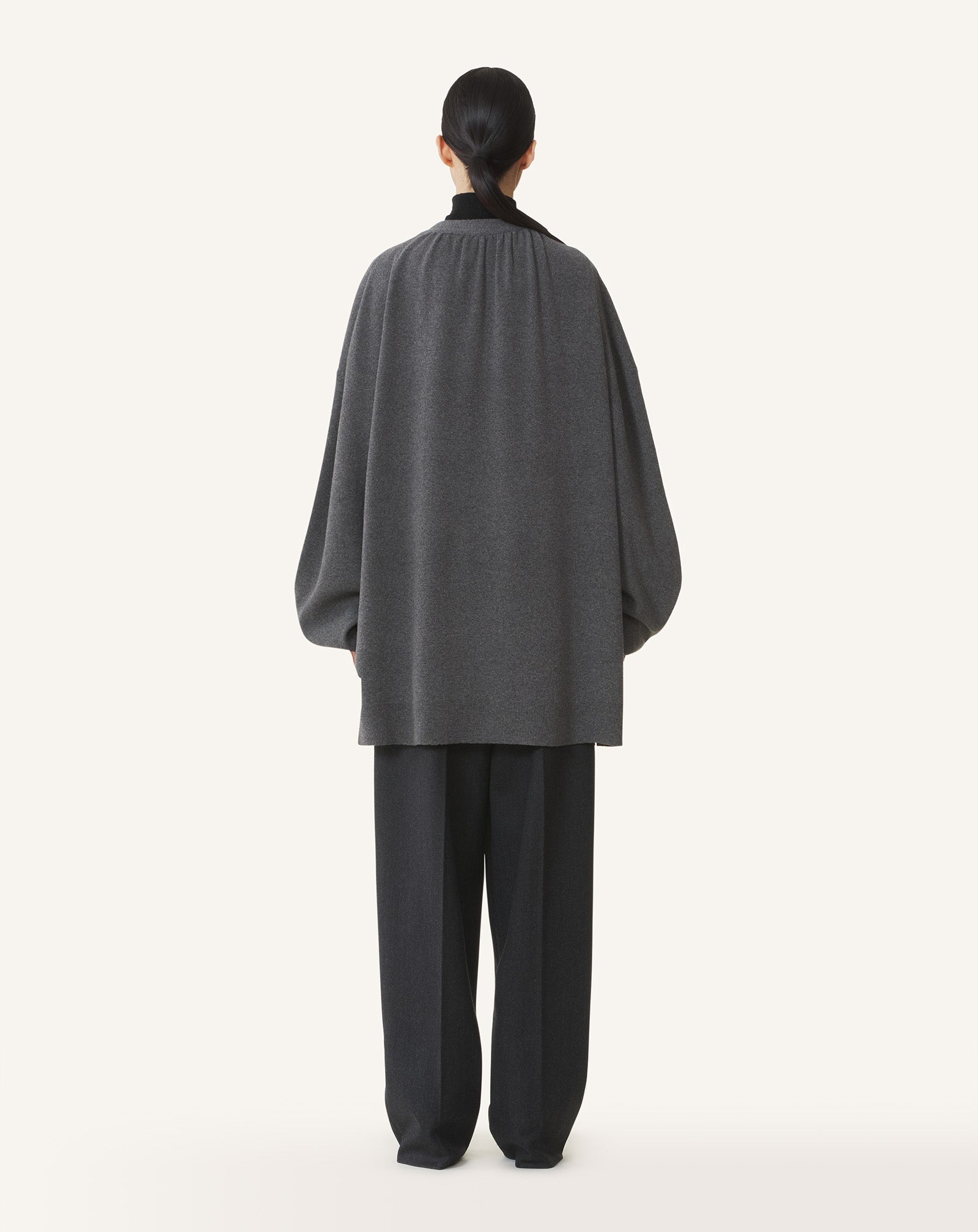 WOOL AND CASHMERE OVERSIZED CARDIGAN